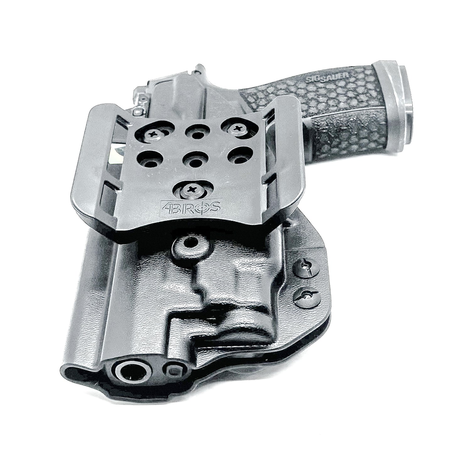 Outside Waistband OWB Holster for the P365-FUSE & TLR-7 Sub in black with 4BROS 1.5" Belt Slide.