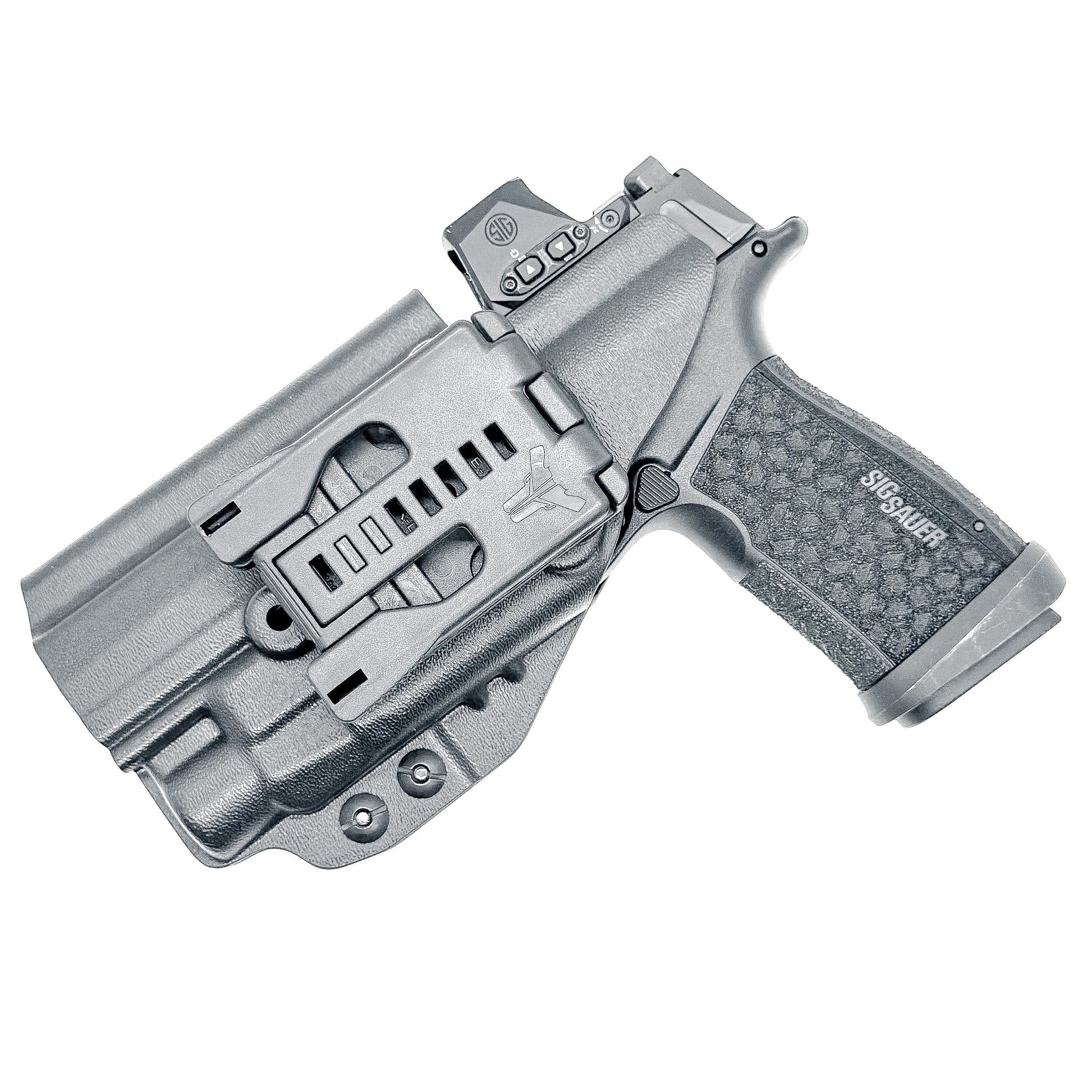 Black Outside Waistband OWB Holster for the Sig Sauer P365-FUSE with the Streamlight TLR-7X, TLR-7 A, or TLR-7 X from Four Brothers 4BROS Holsters.