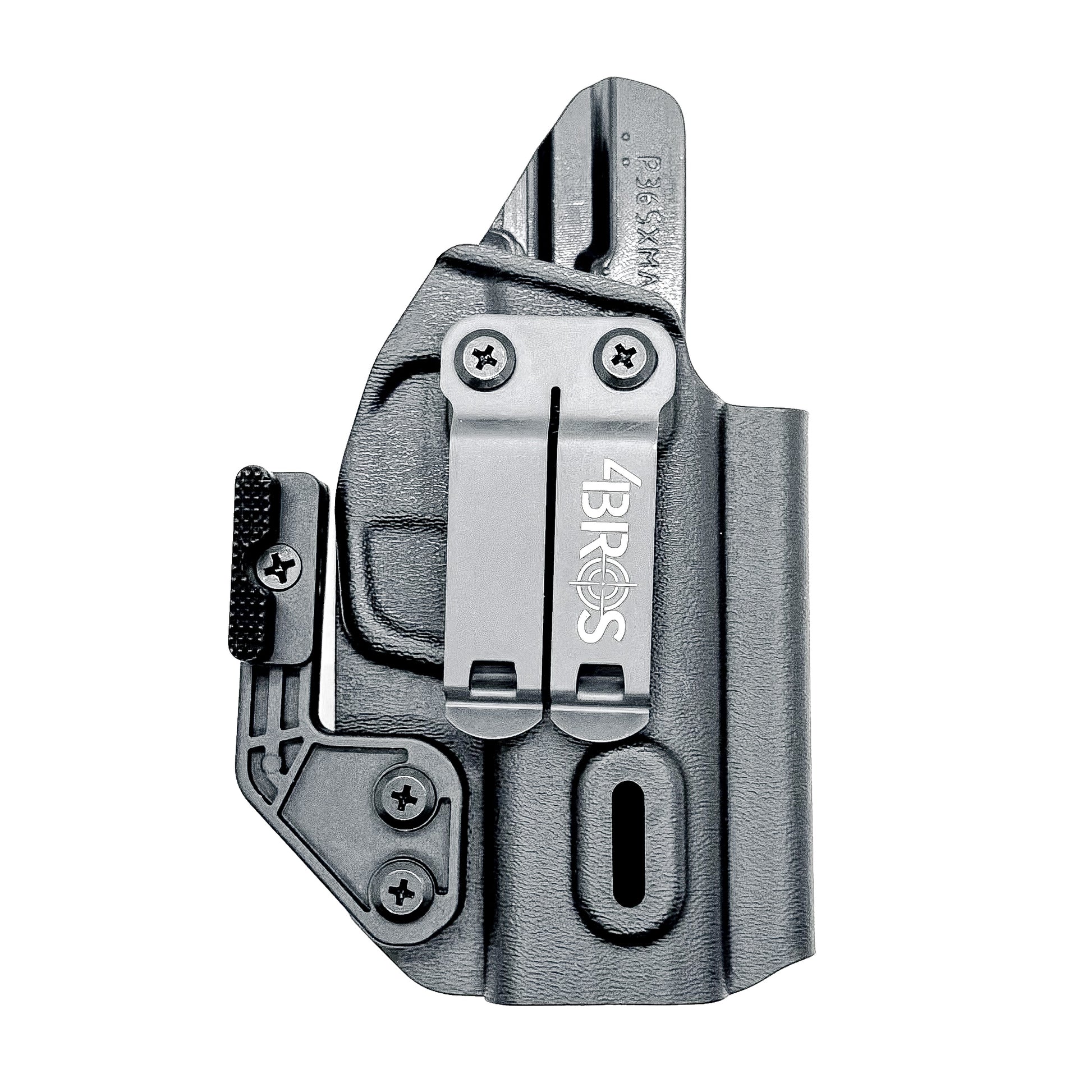 Black Inside Waistband Holster for the Sig Sauer P365-XMacro Comp with DCC Monoblock and Modwing.