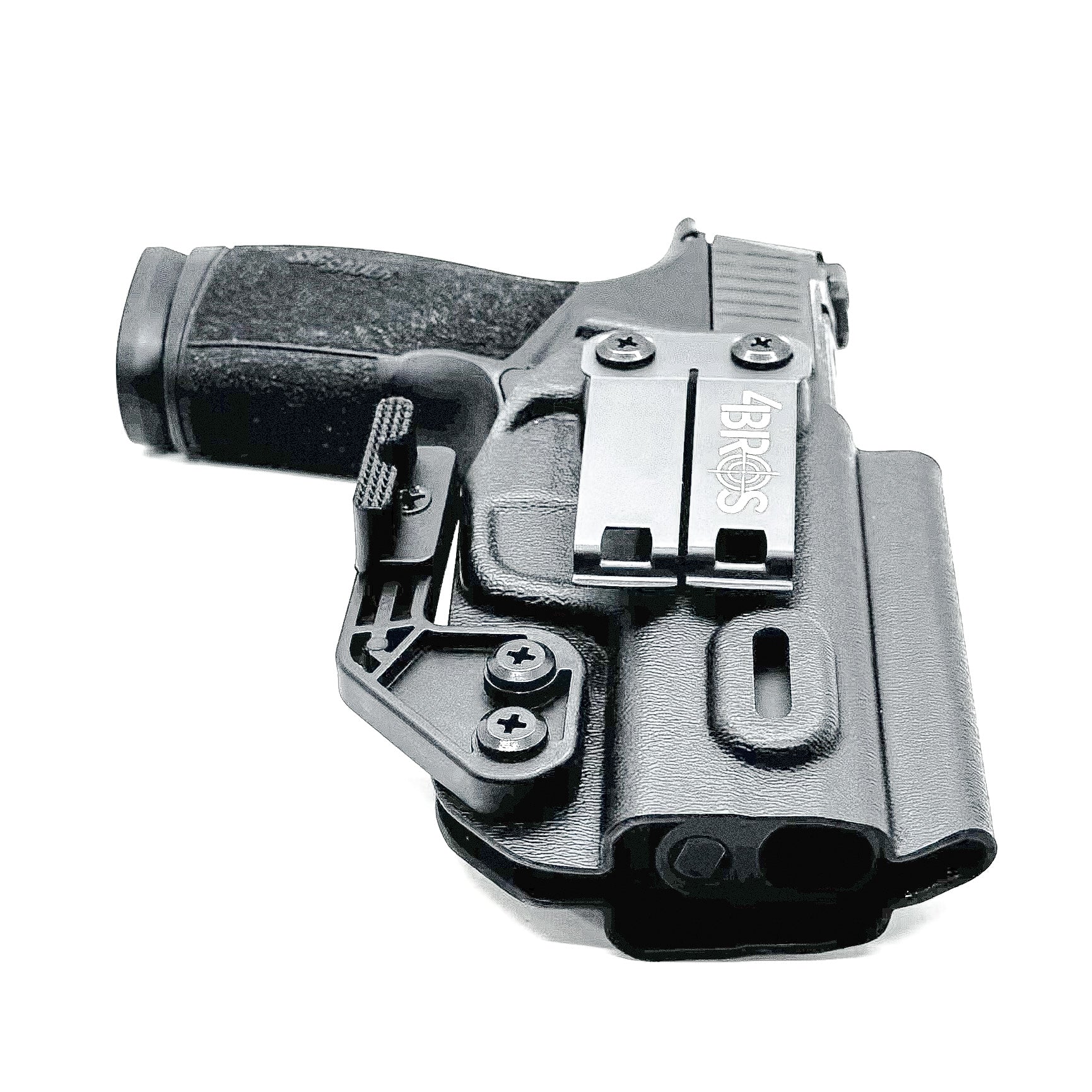 Black Inside Waistband Holster for the Sig Sauer P365-XMacro Comp with DCC Monoblock and Modwing.