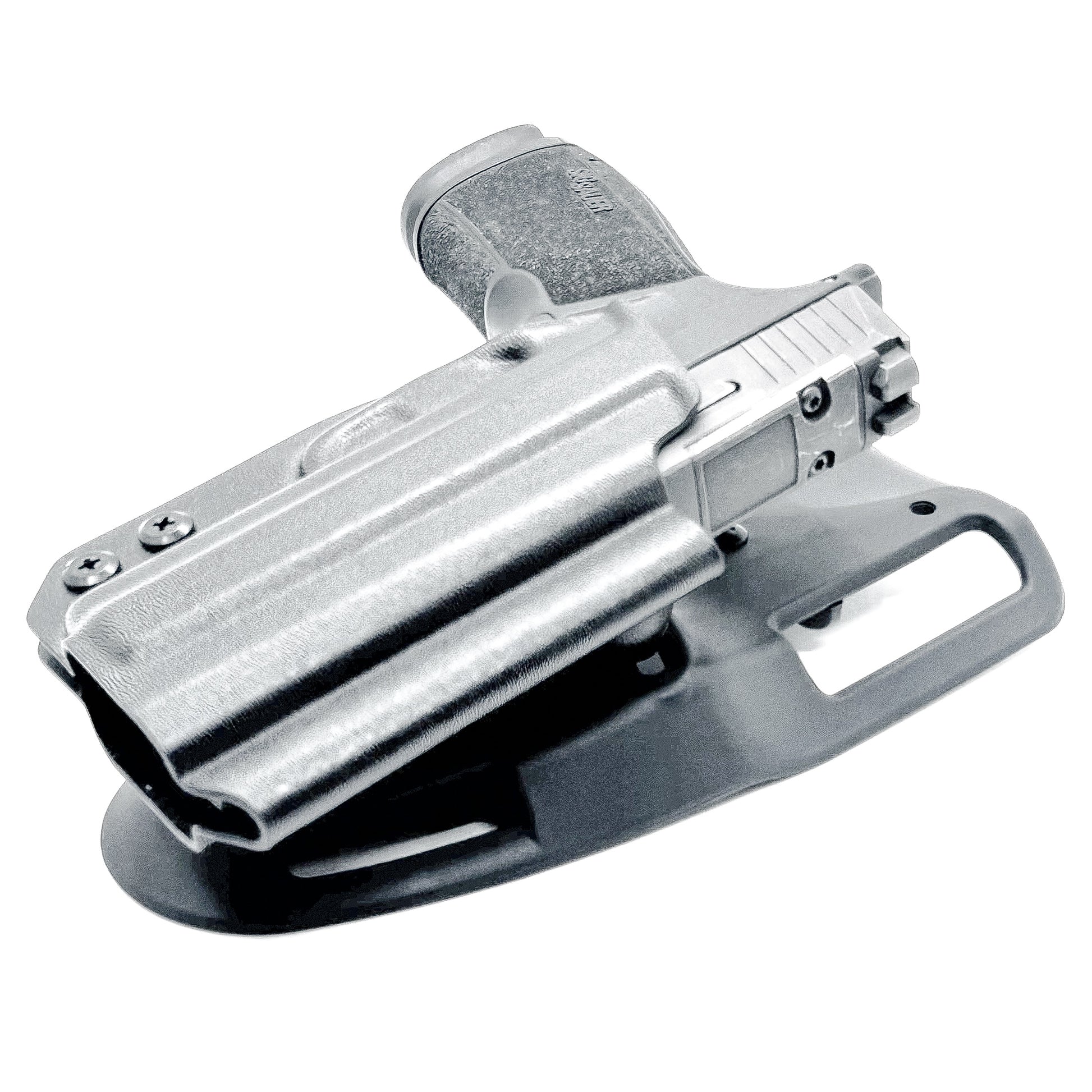 Sig Sauer P365-XMACRO Gas Pedal Duty & Competition Holster (MACRO) with Duty Drop in black.