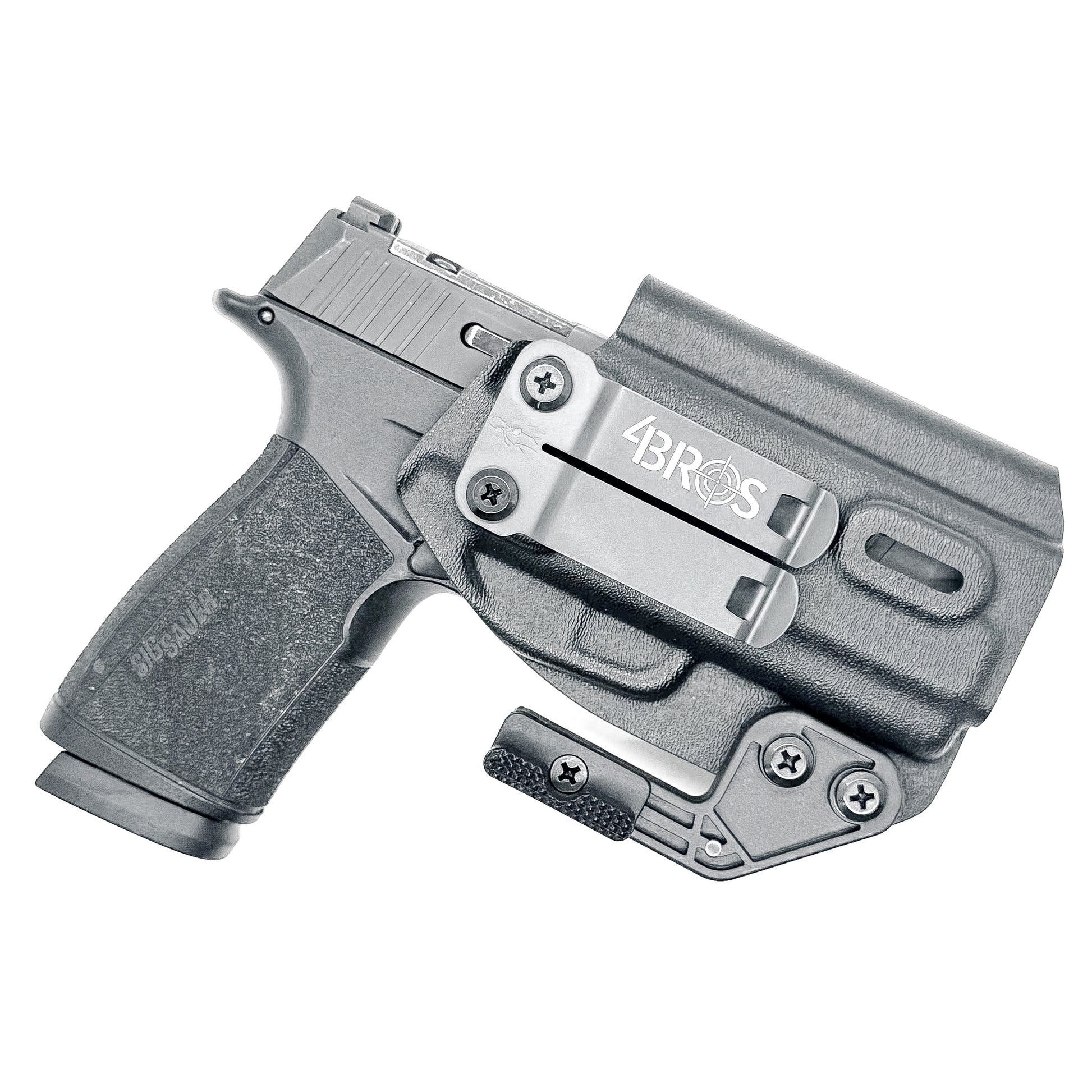 Black IWB Holster for Sig P365-XMACRO & Go Gun Gas Pedal with Monoblock and Modwing