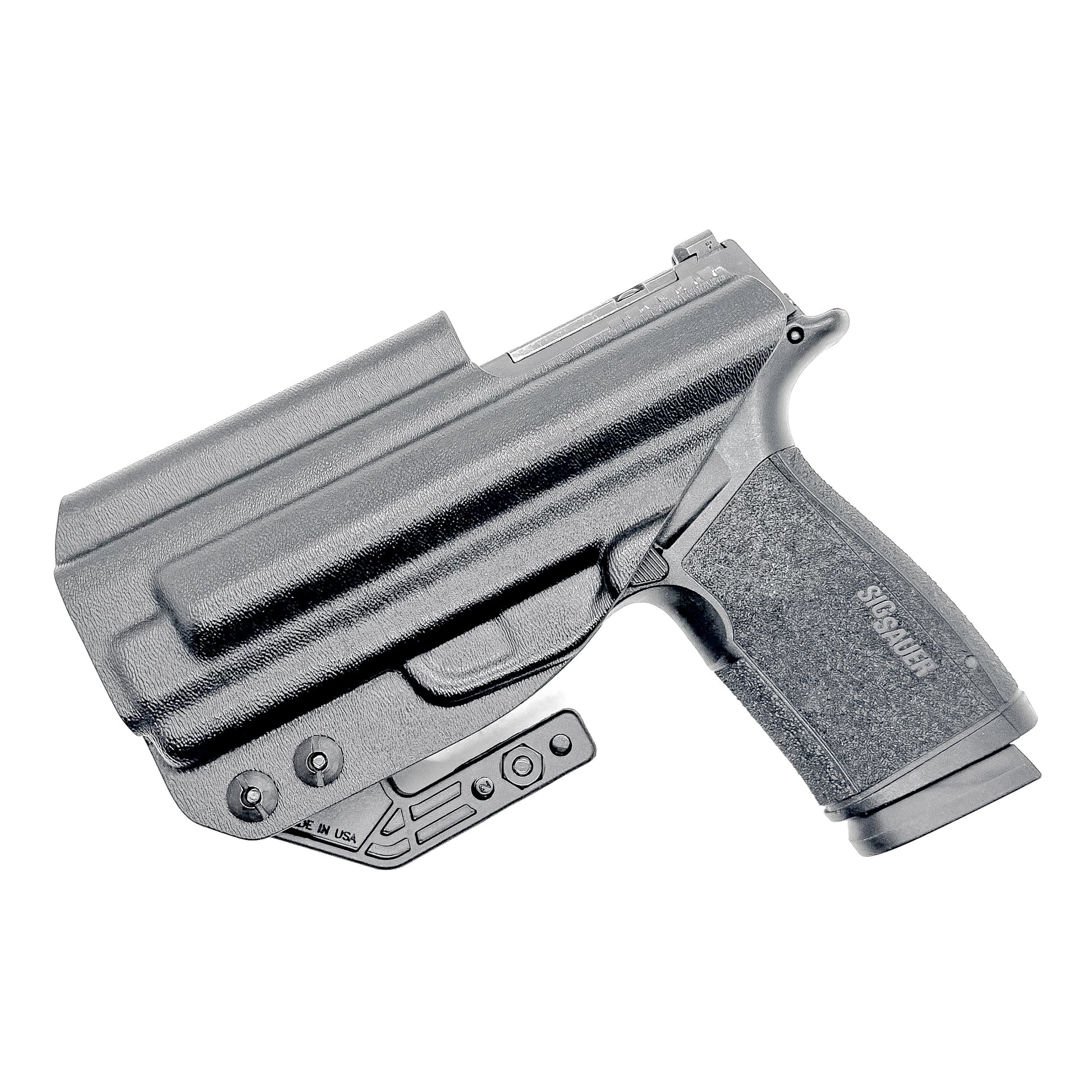 Black IWB Holster for Sig P365-XMACRO & Go Gun Gas Pedal with Monoblock and Modwing