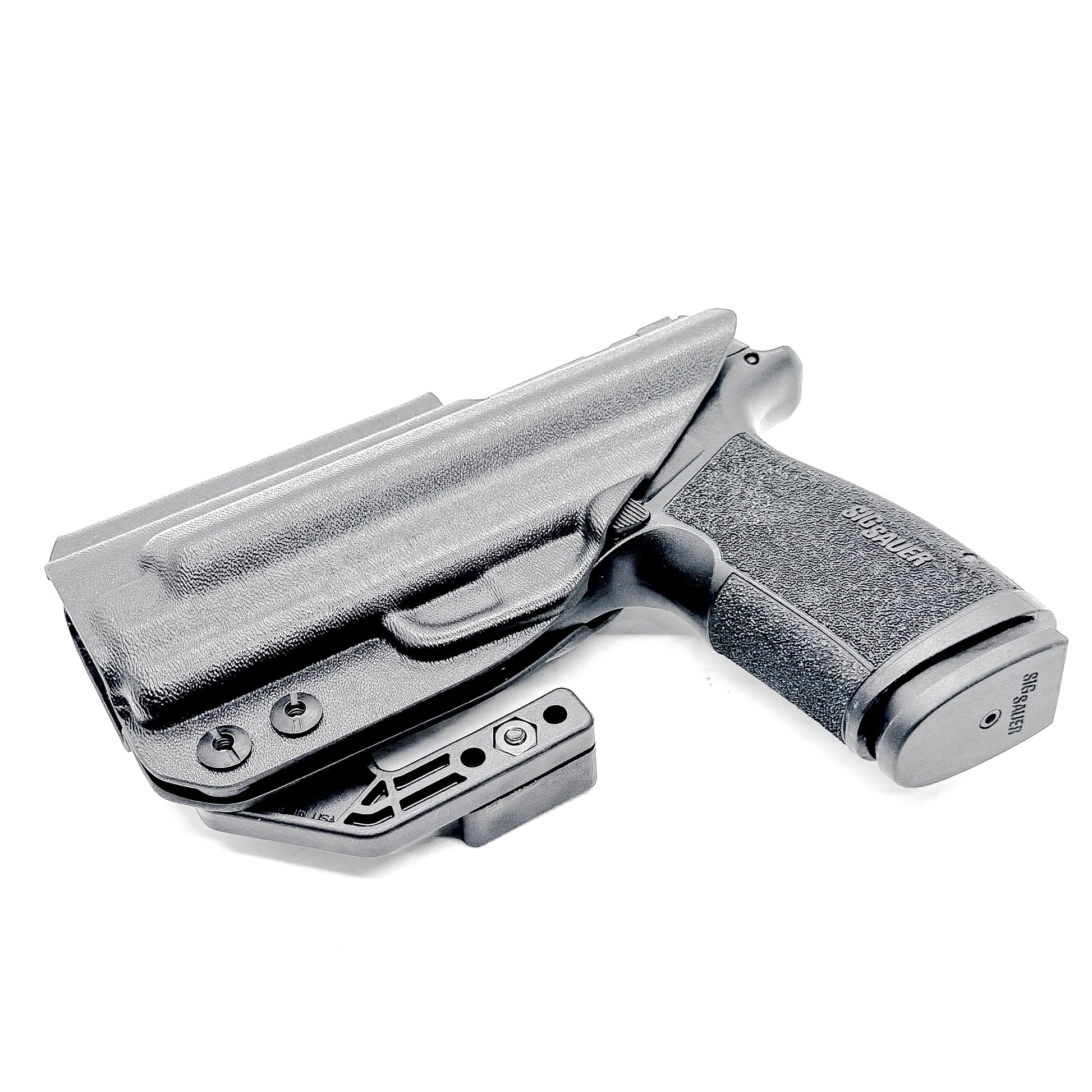 Black IWB Holster for Sig P365-XMACRO & Go Gun Gas Pedal with Monoblock and Modwing