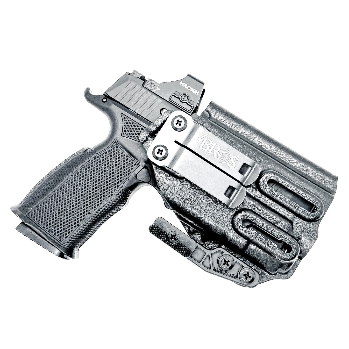 Inside Waistband holster for the Sig P365-XMACRO & Icarus Precision A.C.E. module with TLR-7 Z or A ligght in black with DCC Monoblock and Modwing.