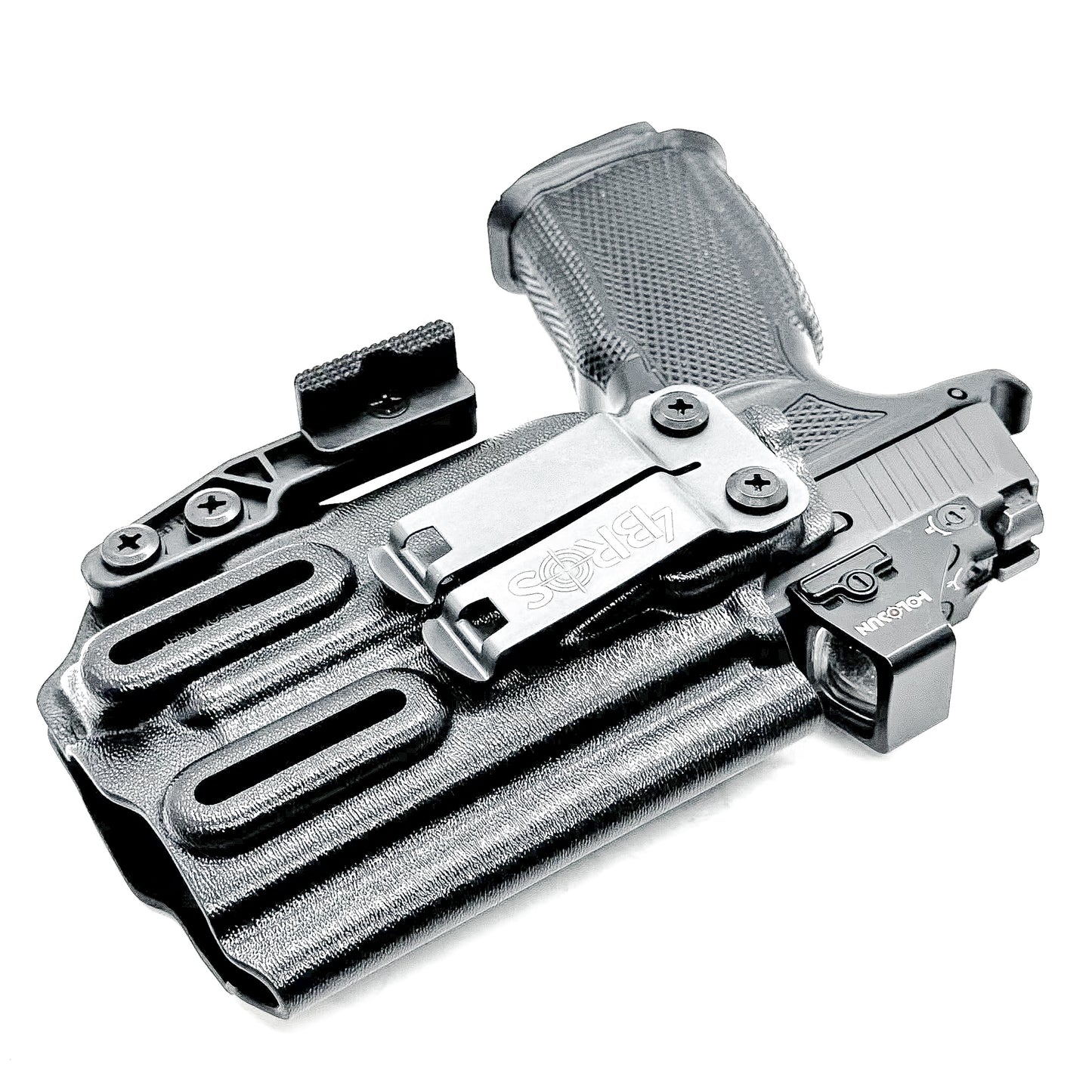 Inside Waistband holster for the Sig P365-XMACRO & Icarus Precision A.C.E. module with TLR-7 Z or A ligght in black with DCC Monoblock and Modwing.