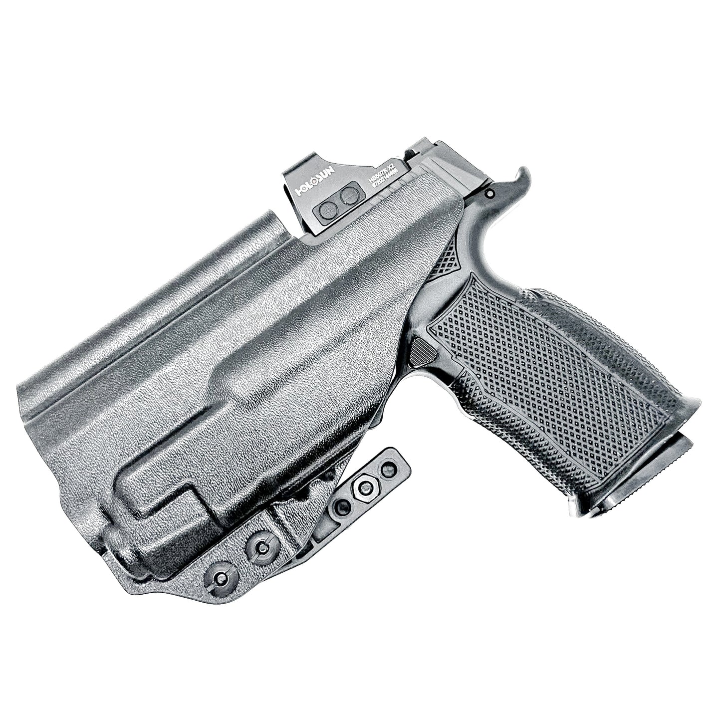 Inside Waistband holster for the Sig P365-XMACRO & Icarus Precision A.C.E. module with TLR-7 Z or A ligght in black with DCC Monoblock and Modwing.