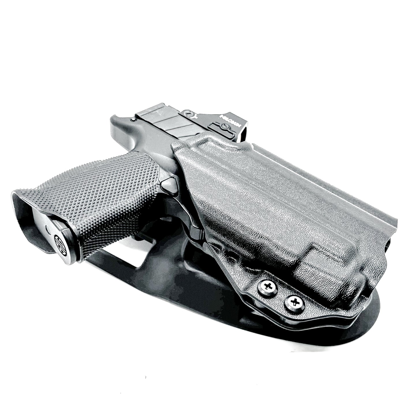 Black Duty holster for the P365XL & TLR-7 X/A and Icarus A.C.E Module with duty drop attachment.