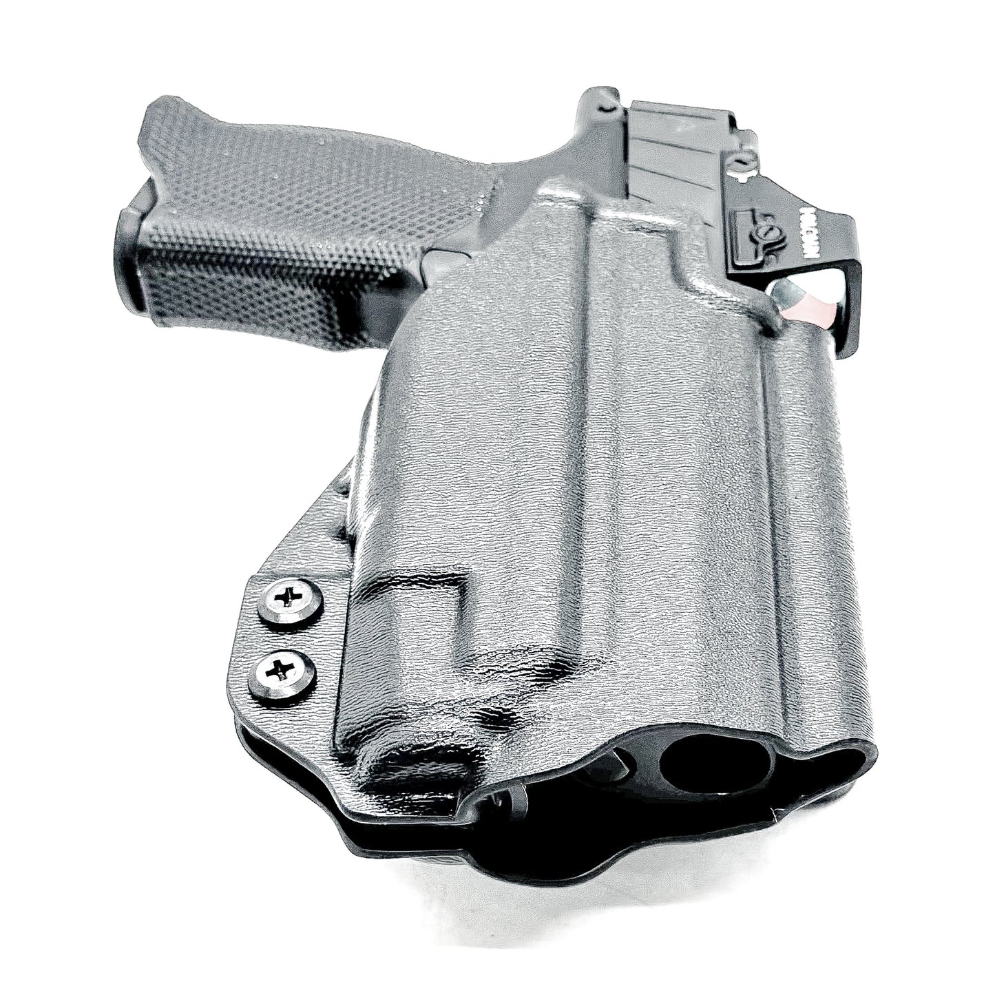 OWB Holster for the Sig Sauer P365XL & Icarus Precision A.C.E. Module & TLR-7 X in black with the 4BROS 1.5" Belt Slide.