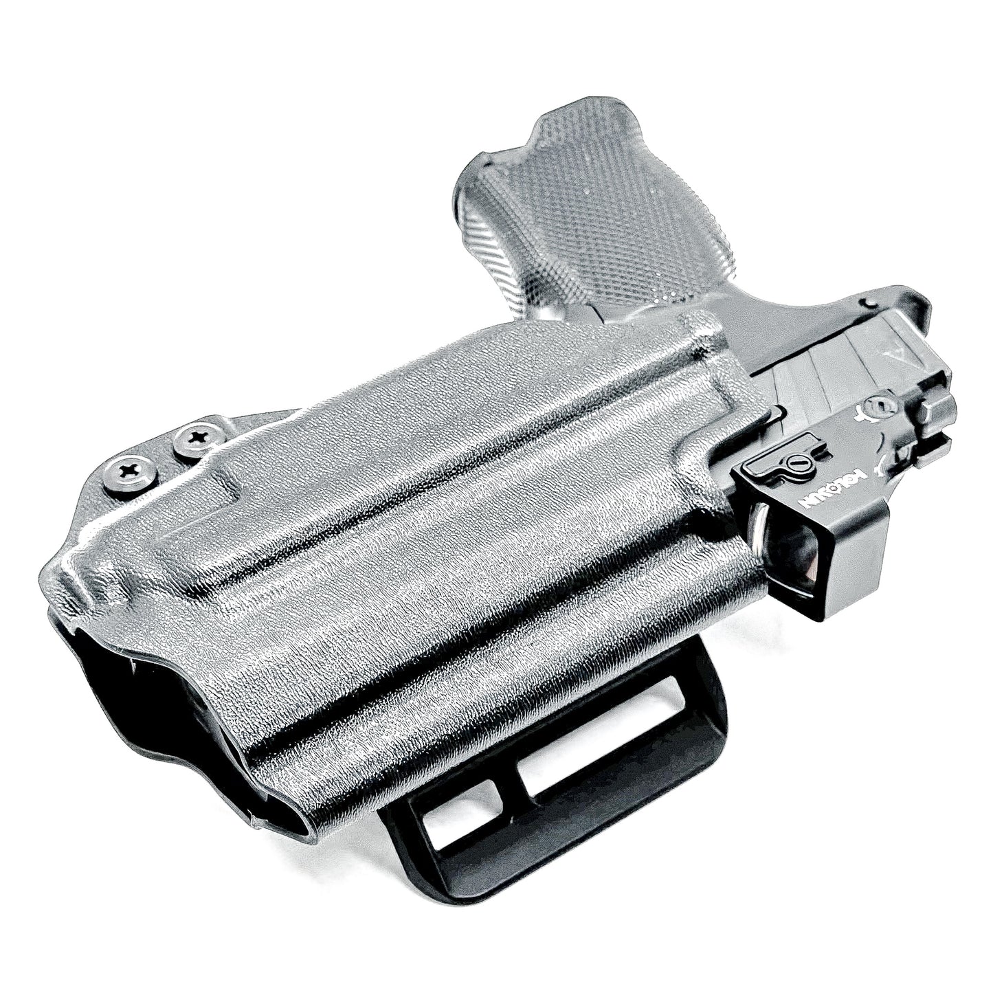 OWB Holster for the Sig Sauer P365XL & Icarus Precision A.C.E. Module & TLR-7 X in black with the 4BROS 1.5" Belt Slide.