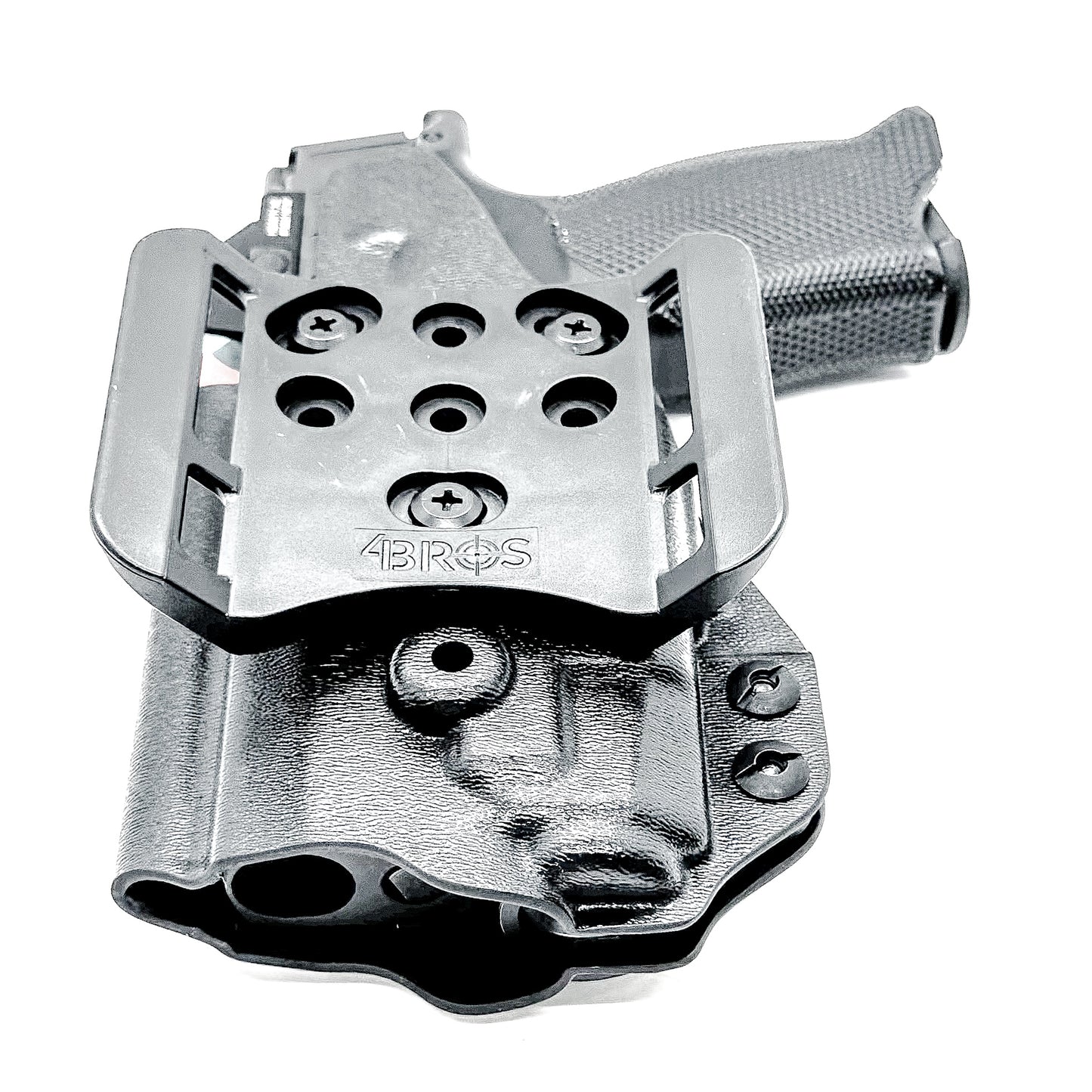 OWB Holster for the Sig Sauer P365XL & Icarus Precision A.C.E. Module & TLR-7 X in black with the 4BROS 1.5" Belt Slide.