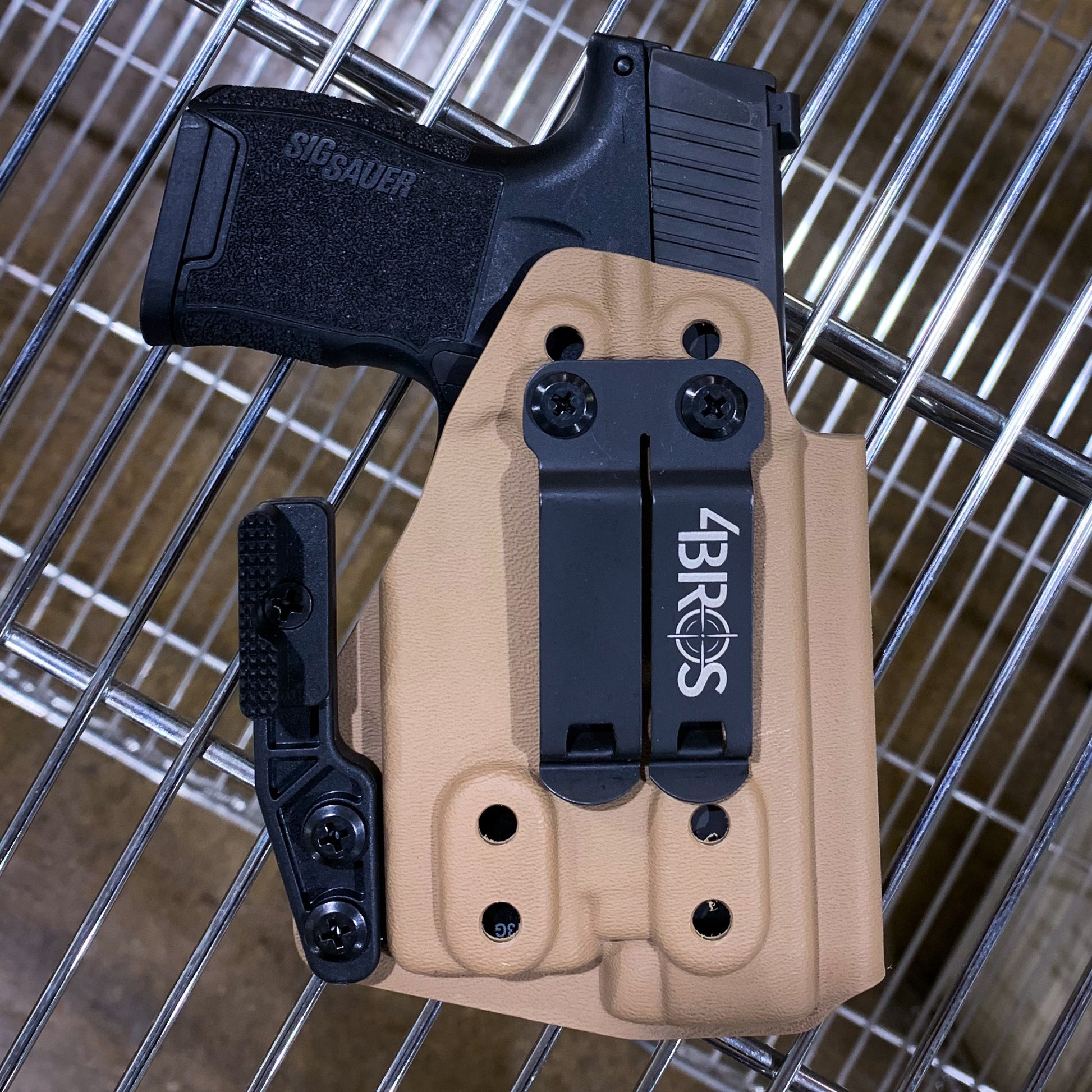 For the best, Inside Waistband IWB AIWB Kydex Holster for the Sig Sauer P365, 365XL, or 365 SAS with Nightstick TSM-13W light, shop Four Brothers Holsters.