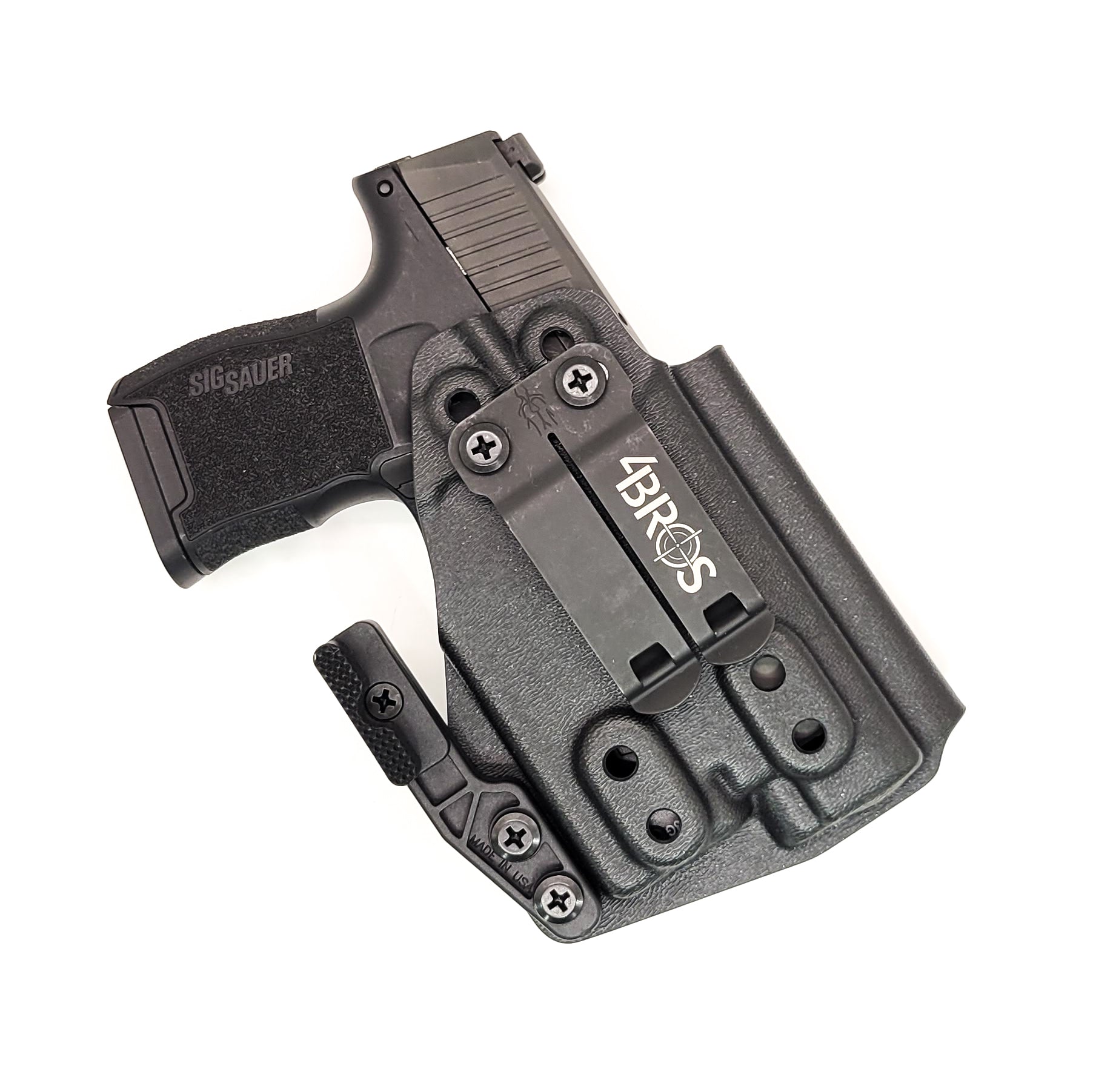 For the best, Inside Waistband IWB AIWB Kydex Holster for the Sig Sauer P365, 365XL, or 365 SAS with Nightstick TSM-13W light, shop Four Brothers Holsters.