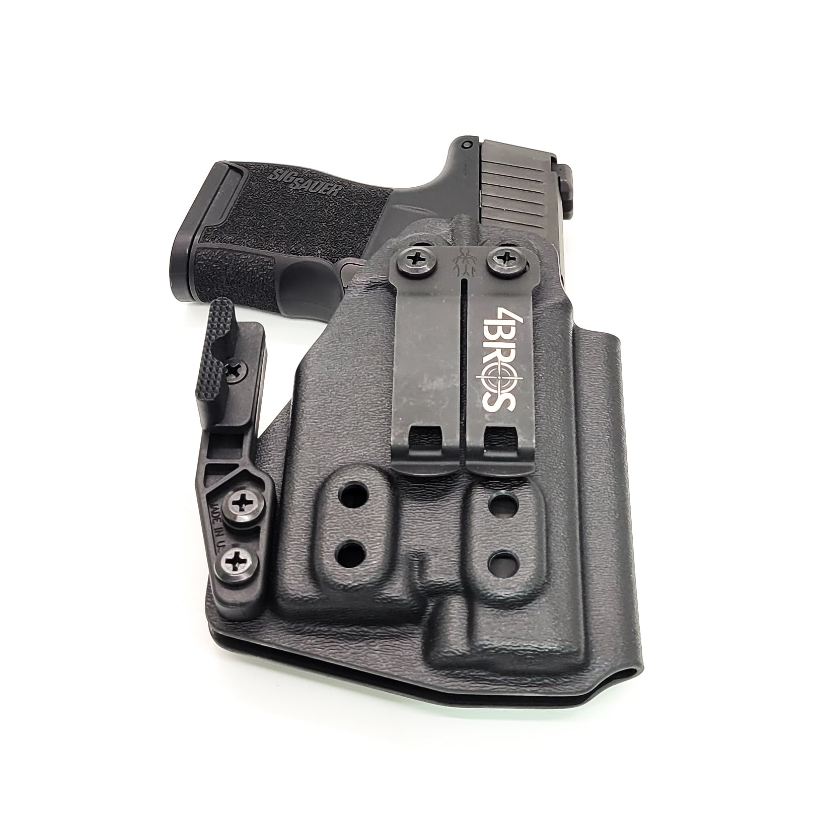 For the best, Inside Waistband IWB AIWB Kydex Holster for the Sig Sauer P365, 365XL, or 365 SAS with Nightstick TSM-13W light, shop Four Brothers Holsters.