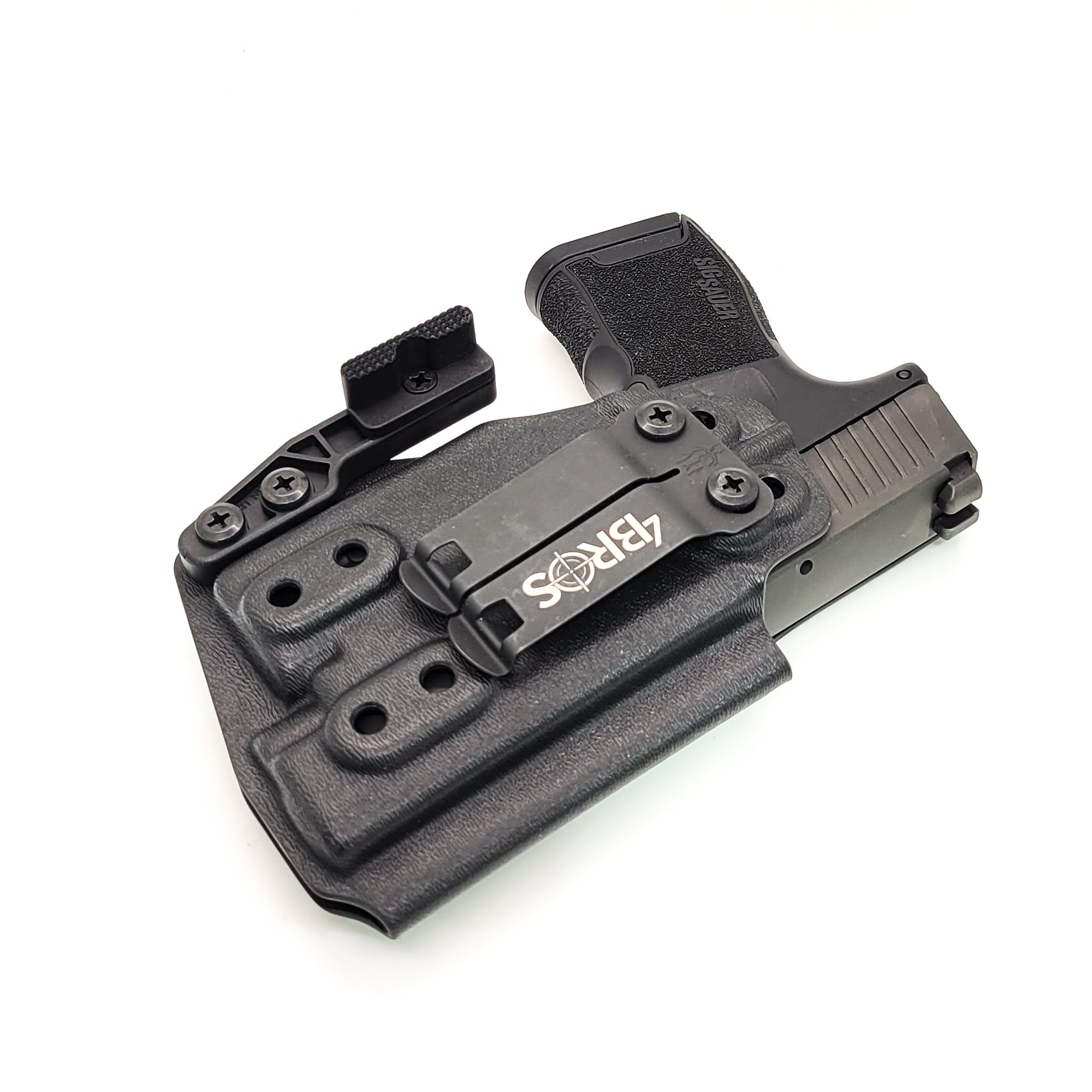 For the best, Inside Waistband IWB AIWB Kydex Holster for the Sig Sauer P365, 365XL, or 365 SAS with Nightstick TSM-13W light, shop Four Brothers Holsters.