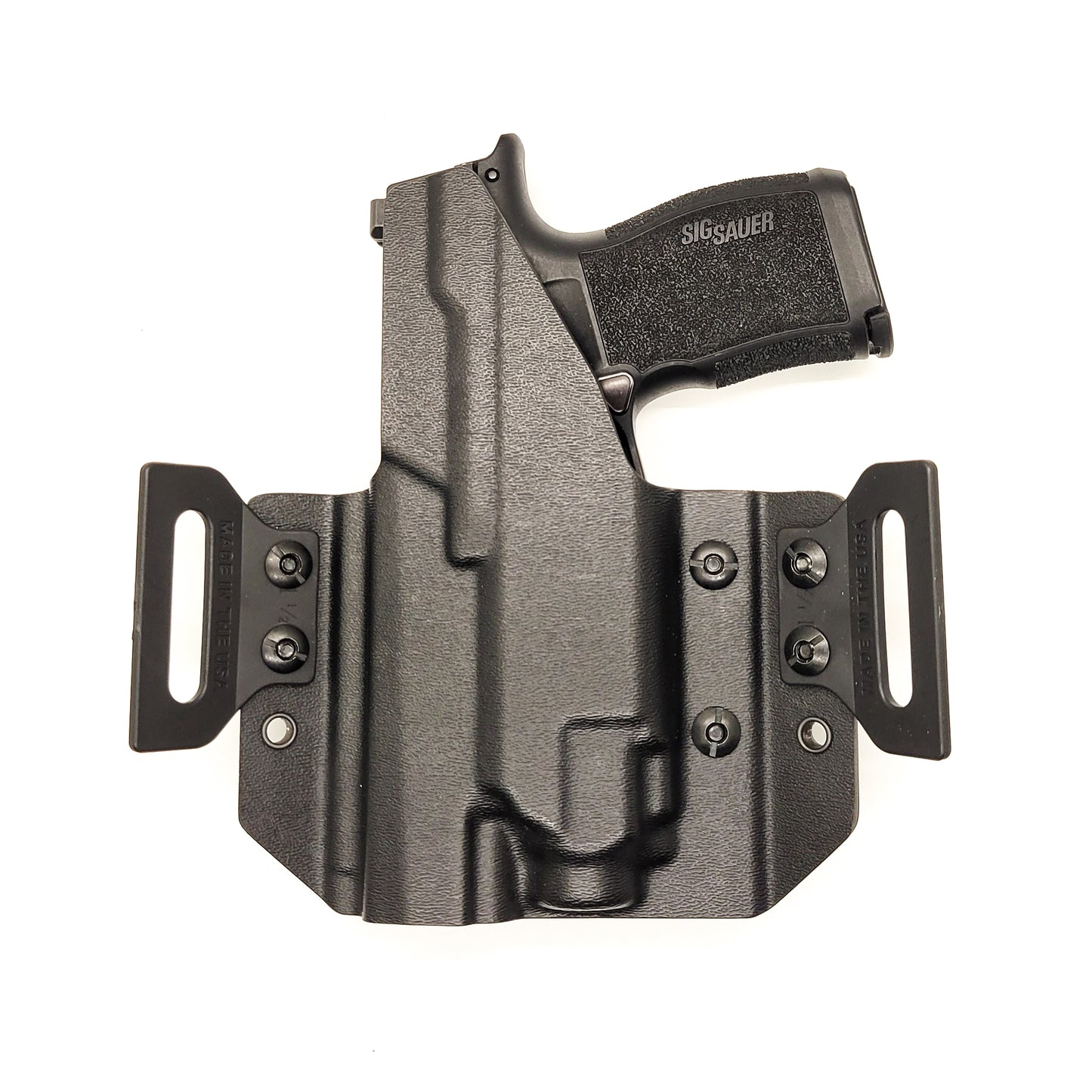 OWB Outside Waistband Kydex holster for the Sig Sauer P365, P365X & P365XL with TLR-8 Sub, adjustable retention, open muzzle, optic/red dot ready. Made in USA.
