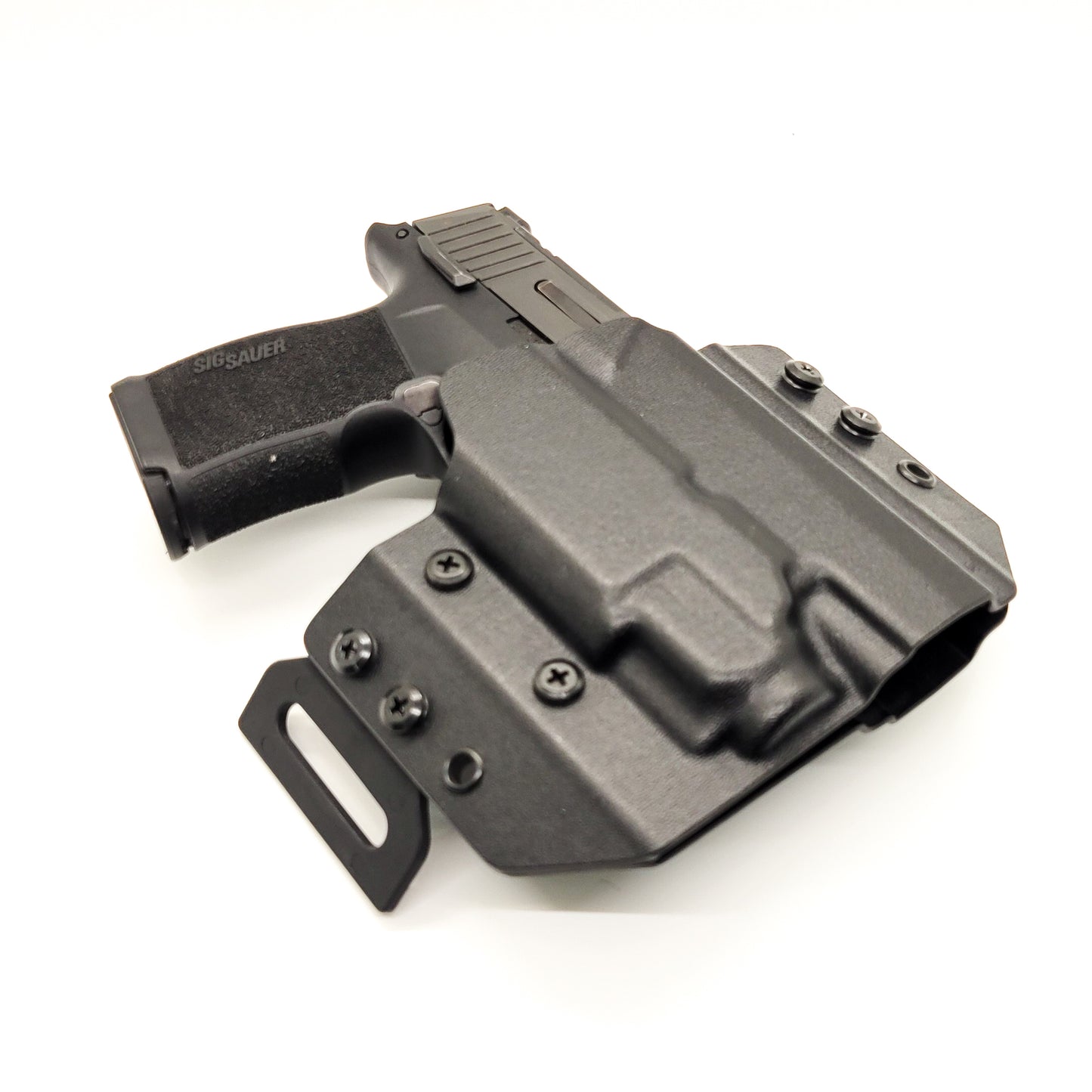 OWB Outside Waistband Kydex holster for the Sig Sauer P365, P365X & P365XL with TLR-8 Sub, adjustable retention, open muzzle, optic/red dot ready. Made in USA.