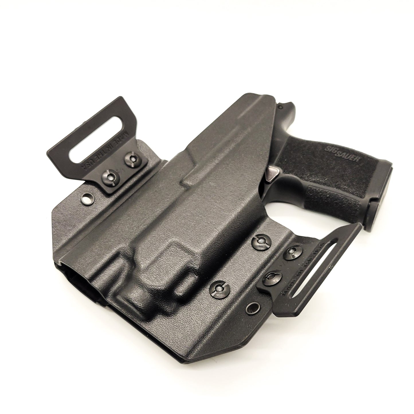 OWB Outside Waistband Kydex holster for the Sig Sauer P365, P365X & P365XL with TLR-8 Sub, adjustable retention, open muzzle, optic/red dot ready. Made in USA.