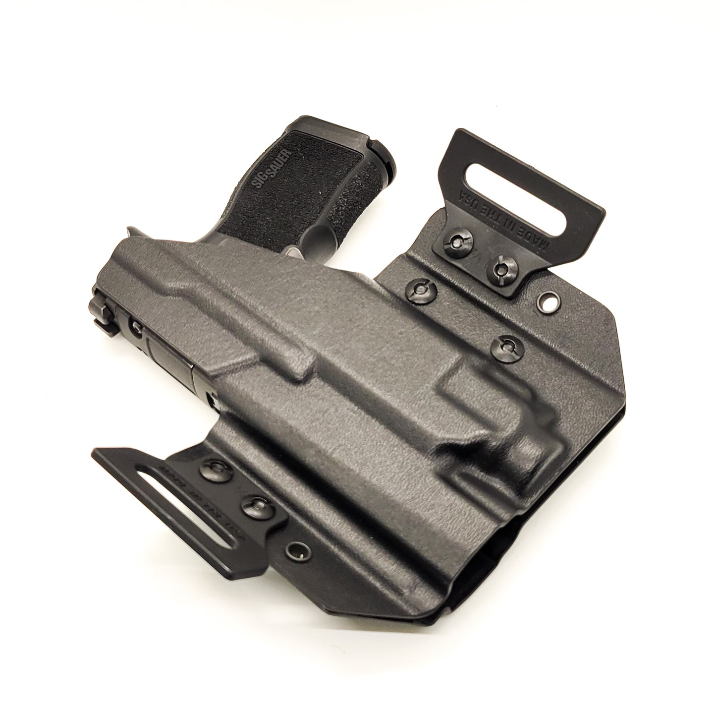 OWB Outside Waistband Kydex holster for the Sig Sauer P365, P365X & P365XL with TLR-8 Sub, adjustable retention, open muzzle, optic/red dot ready. Made in USA.