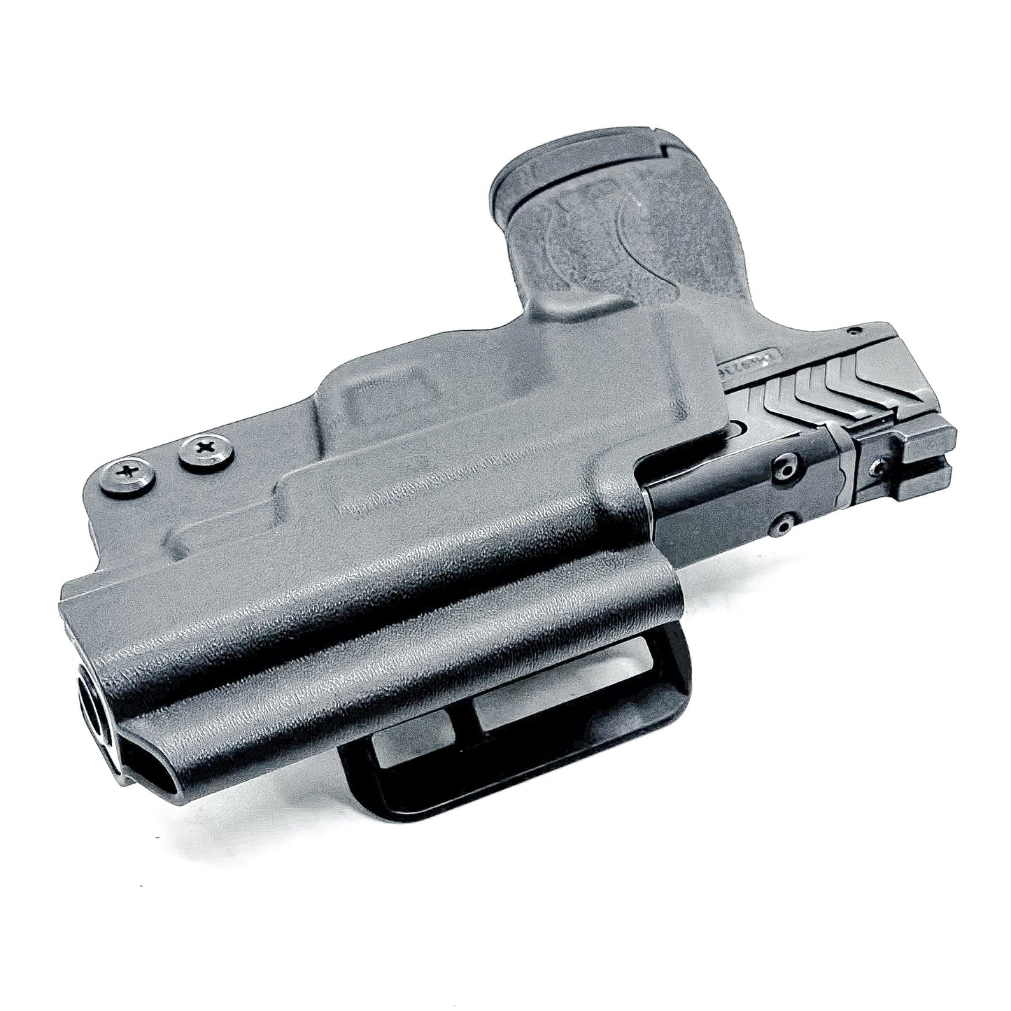Smith & Wesson Shield, Shield Plus & Performance Center M&P 9 Shield Plus Carry Comp OWB holster. .093" Kydex material, precision fit, and Made in USA.