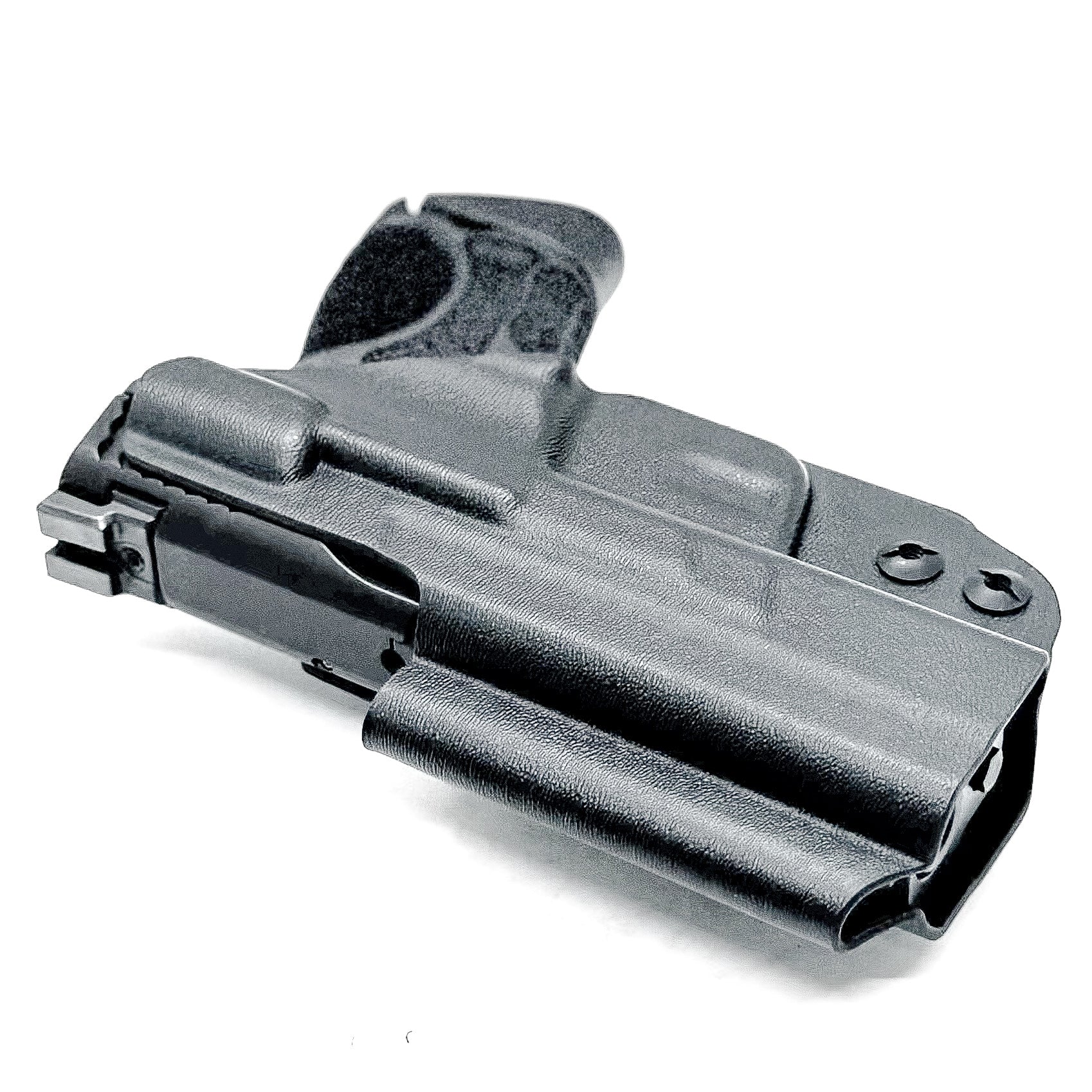 IWB holster for Smith & Wesson M&P M2.0 3.6" Compact & Subcompact 9mm pistols. Red dot ready, thumb safety compatible, made in the USA from .093" Kydex.