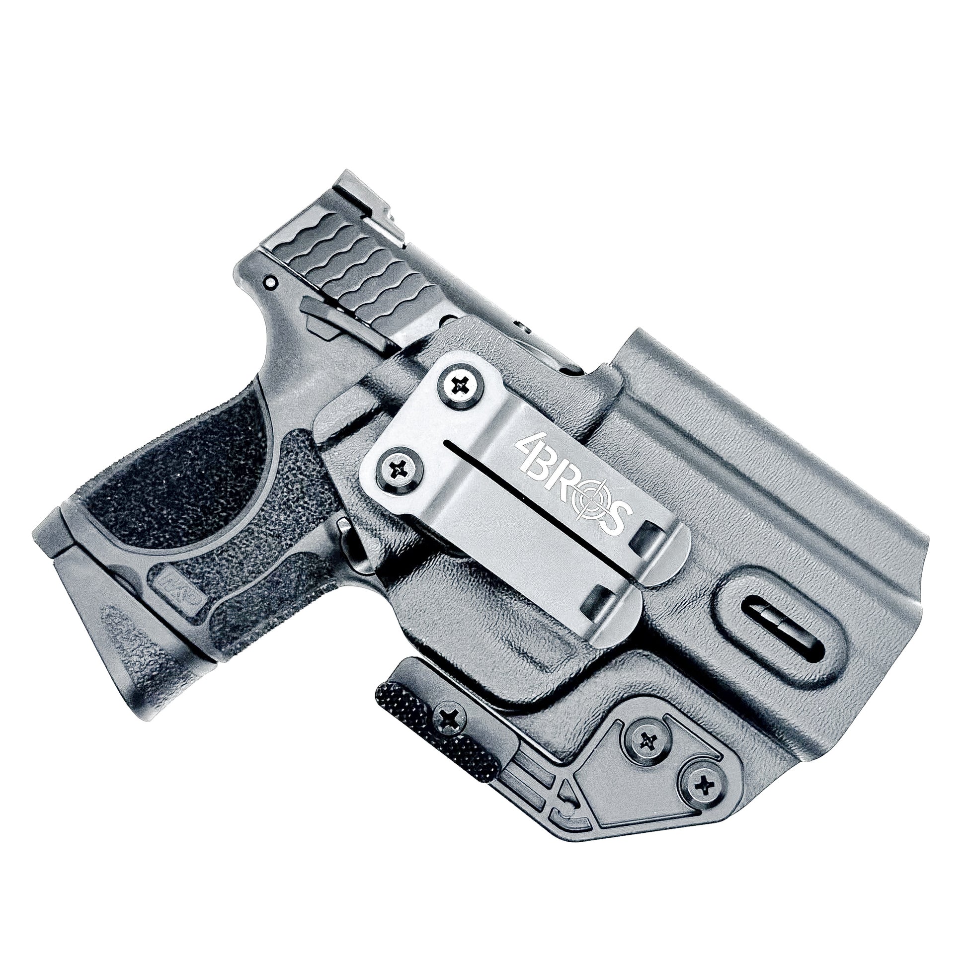 IWB holster for Smith & Wesson M&P M2.0 3.6" Compact & Subcompact 9mm pistols. Red dot ready, thumb safety compatible, made in the USA from .093" Kydex.