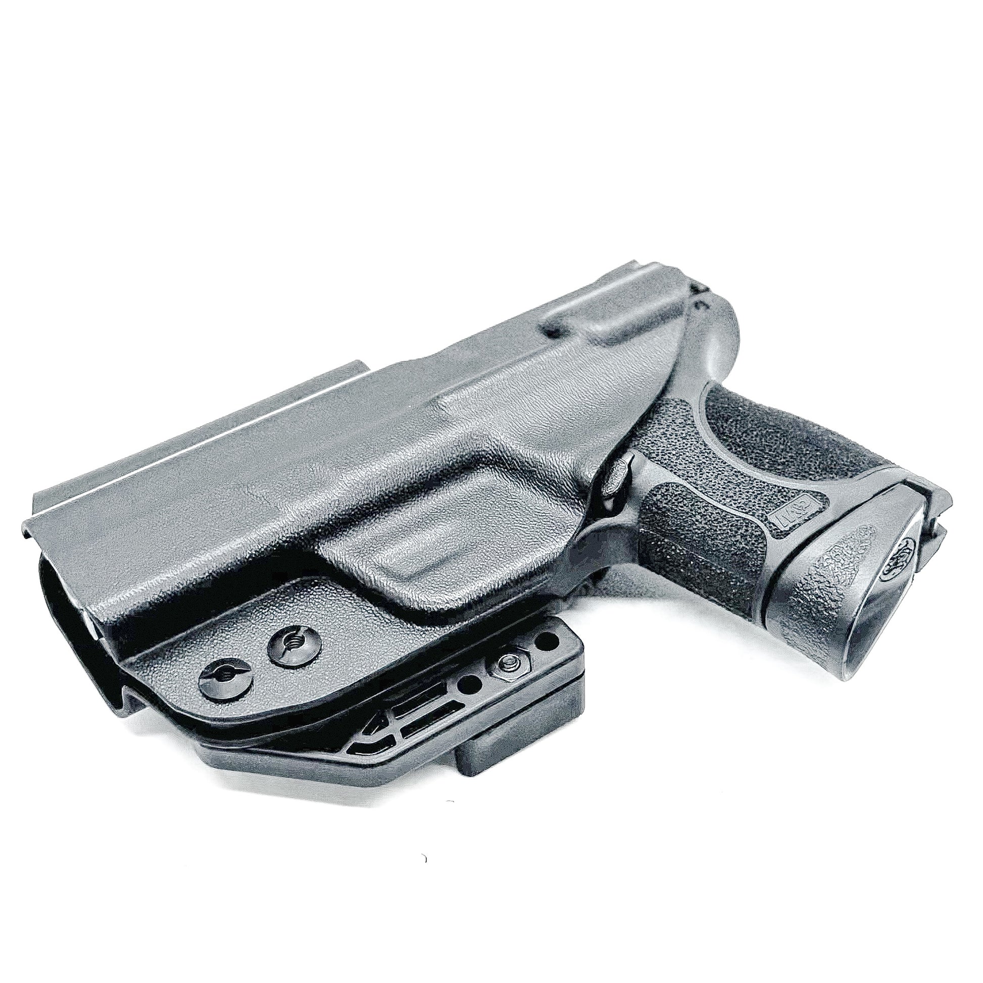 IWB holster for Smith & Wesson M&P M2.0 3.6" Compact & Subcompact 9mm pistols. Red dot ready, thumb safety compatible, made in the USA from .093" Kydex.