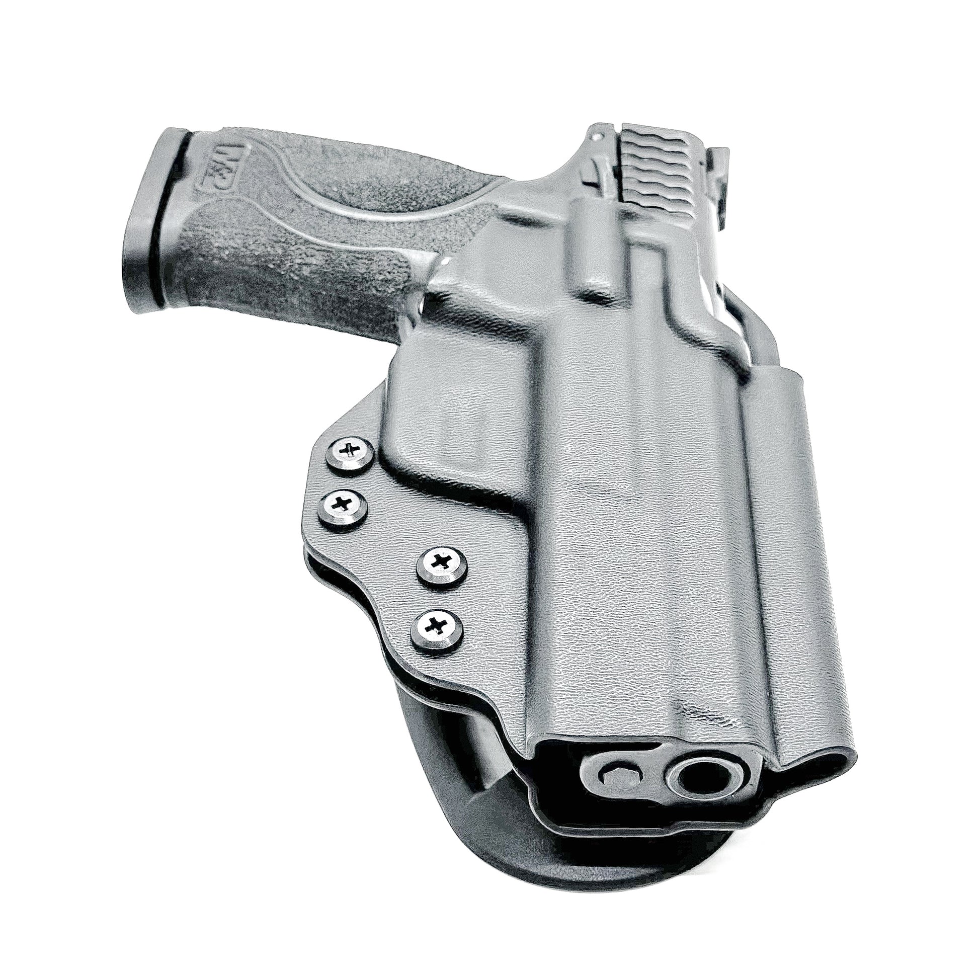 Duty and competition-style outside waistband Kydex holster for Smith & Wesson M&P 4" and 4.25" pistols – proudly made in the USA by Four Brothers Holsters.