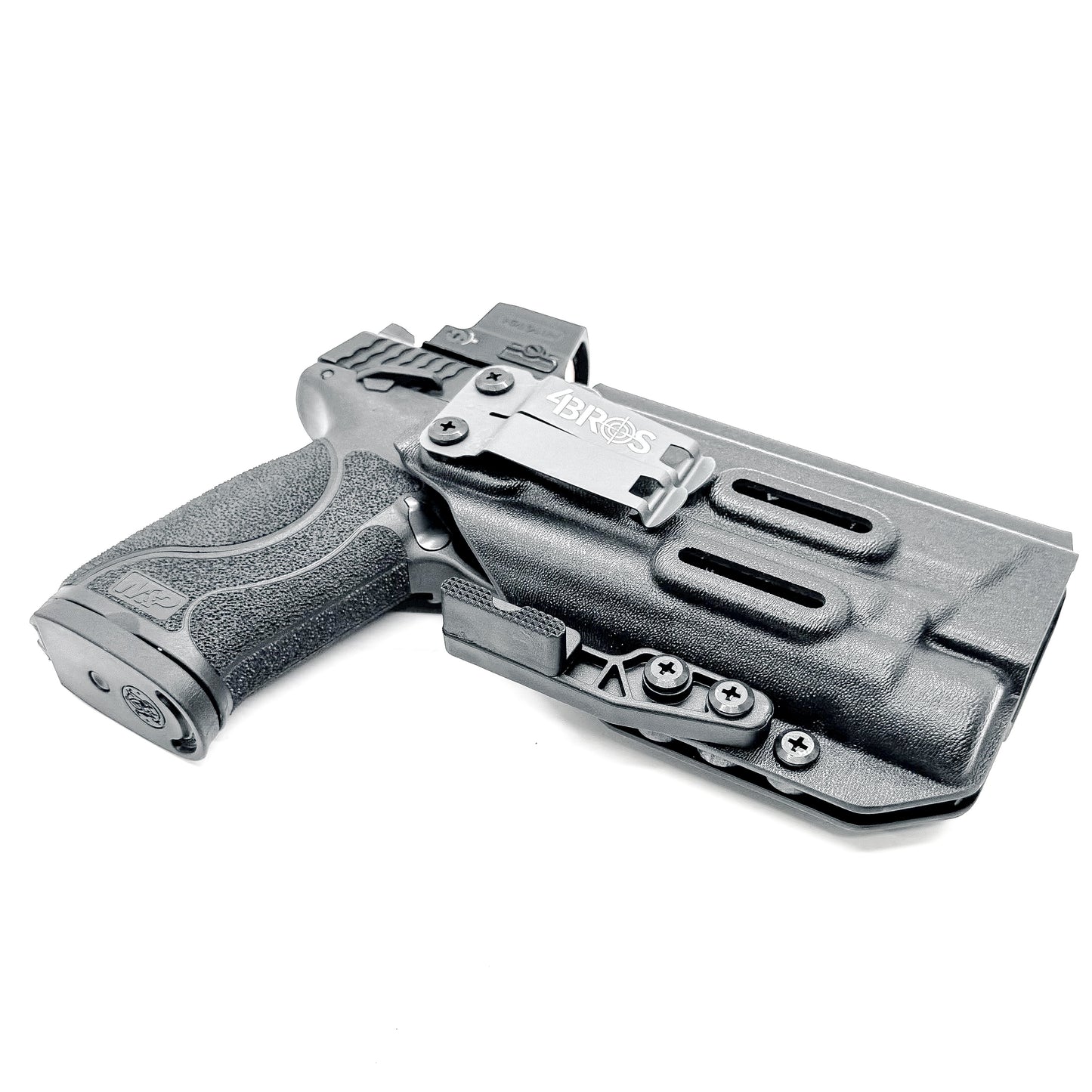 For the best Inside Waistband IWB for the Smith & Wesson 4.6 10MM pistol with the Streamlight TLR-1 HL-X Kydex Holster, shop Four Brothers 4BROS Holsters.
