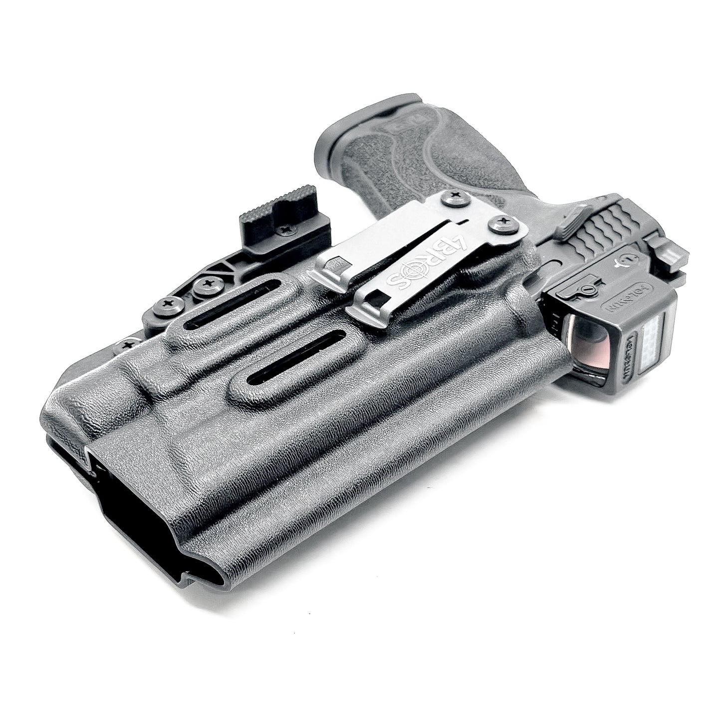 For the best Inside Waistband IWB for the Smith & Wesson 4.6 10MM pistol with the Streamlight TLR-1 HL-X Kydex Holster, shop Four Brothers 4BROS Holsters.