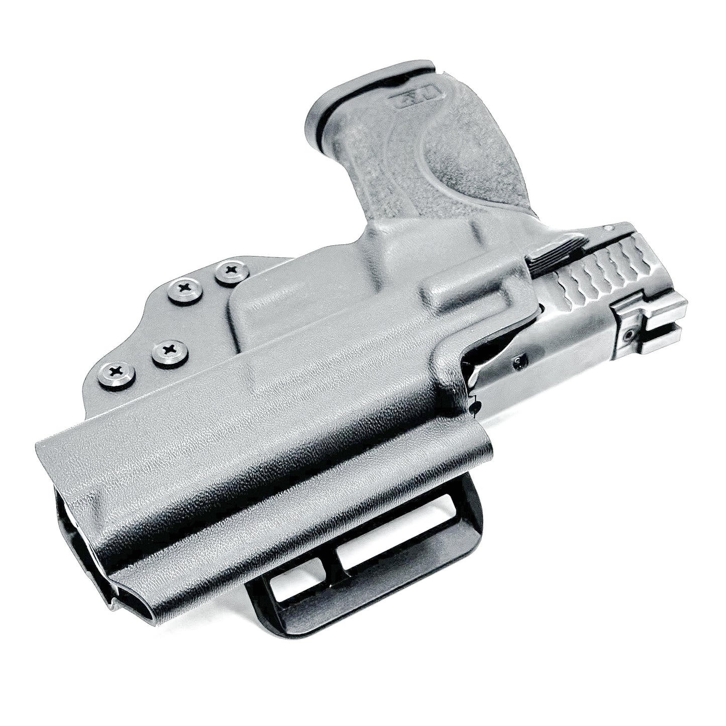 Outside waistband Kydex holster built for Smith & Wesson M&P 4.25", 4", and 3.6" full-size and compact pistols – precision-made by Four Brothers Holsters.