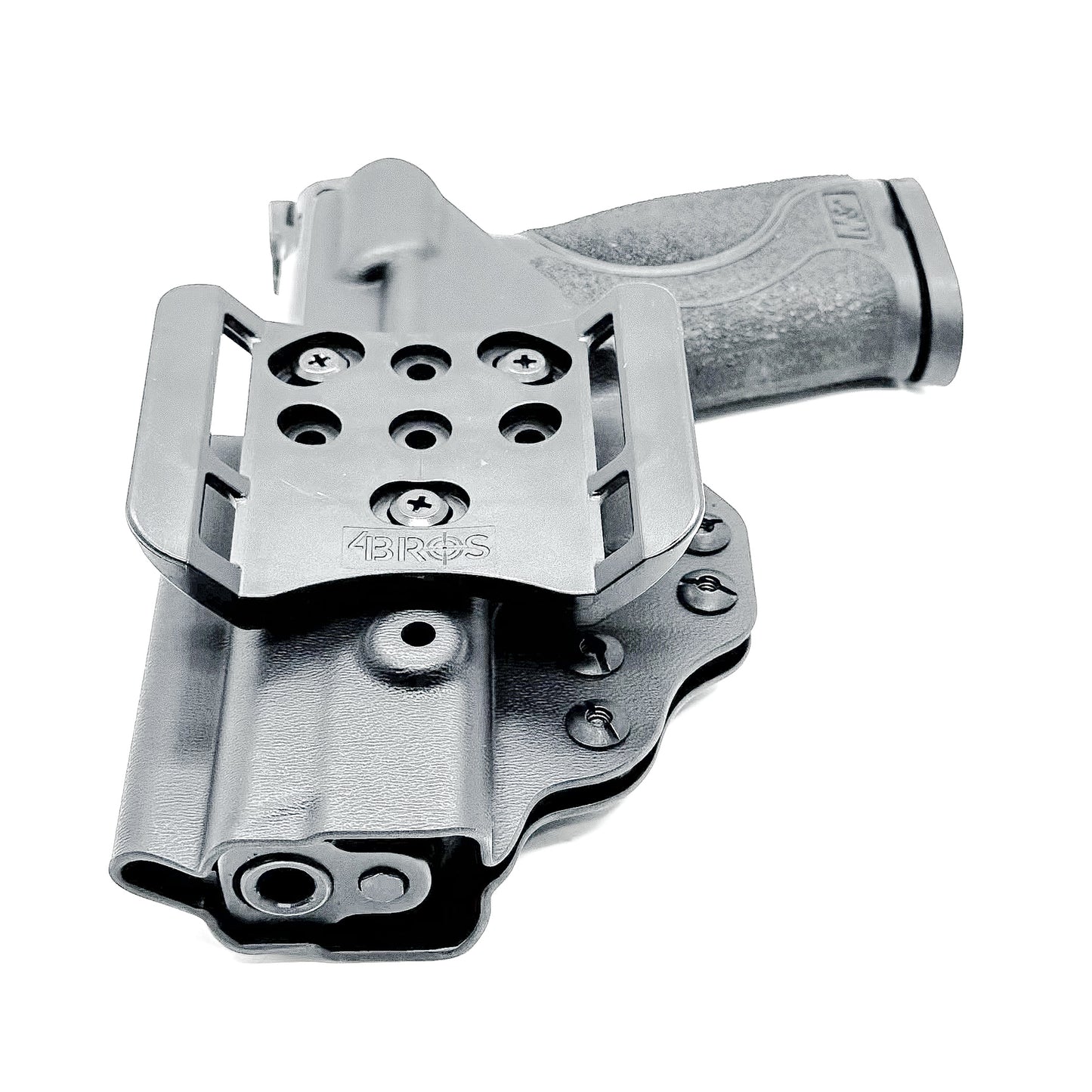 Outside waistband Kydex holster built for Smith & Wesson M&P 4.25", 4", and 3.6" full-size and compact pistols – precision-made by Four Brothers Holsters.