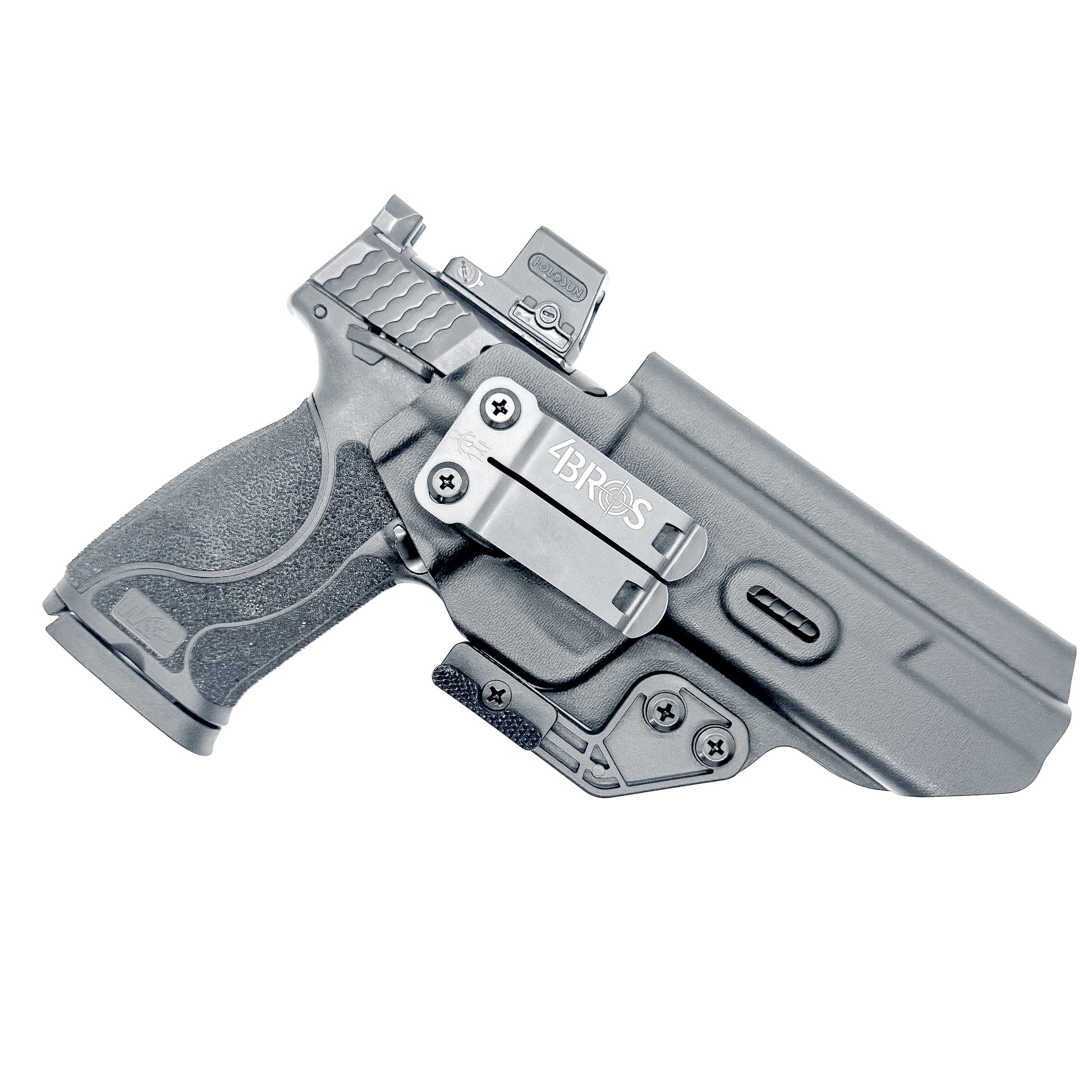 Black Smith & Wesson M&P 5.6 10MM M2.0 Inside Waistband Holster with Monoblock and Modwing