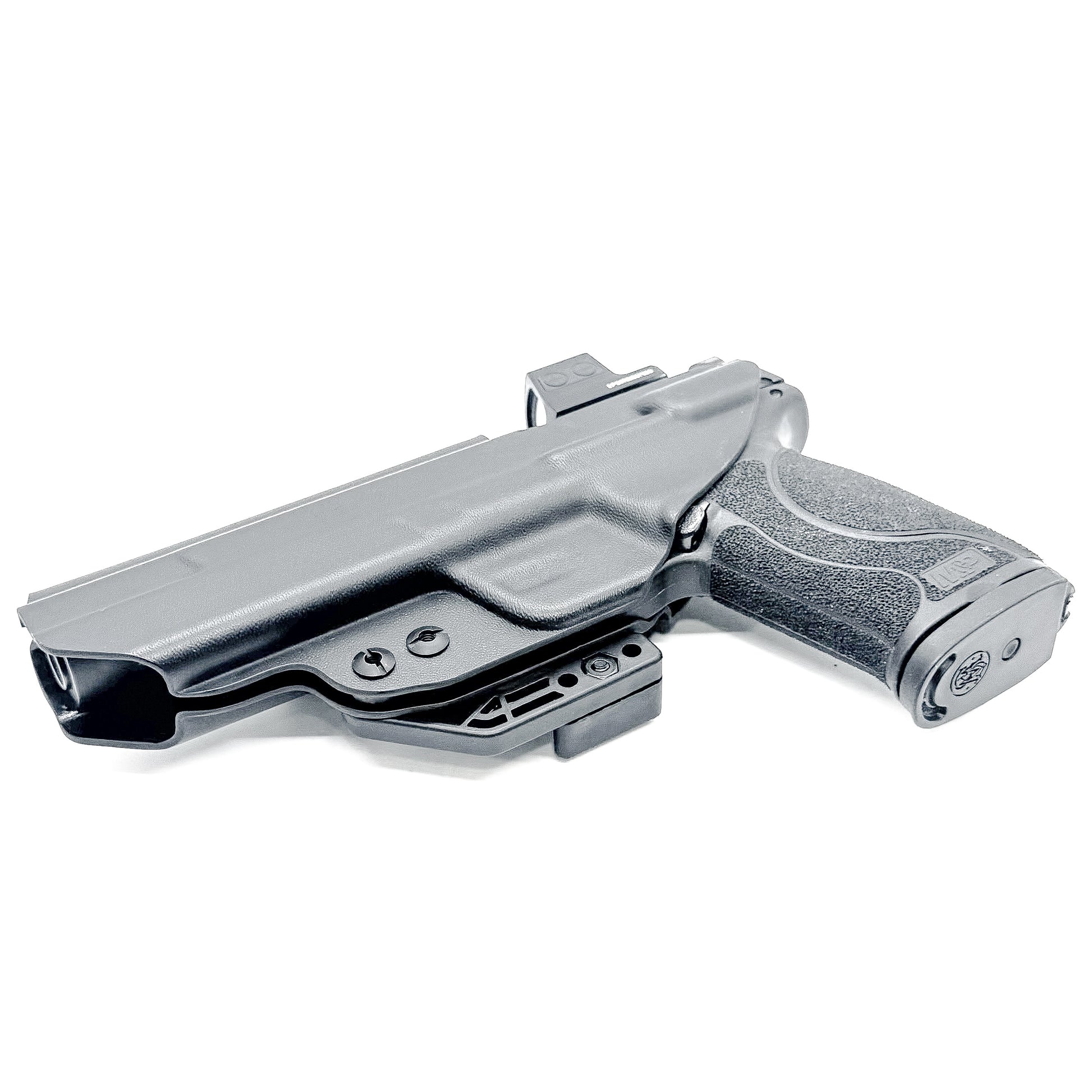 Black Smith & Wesson M&P 5.6 10MM M2.0 Inside Waistband Holster with Monoblock and Modwing