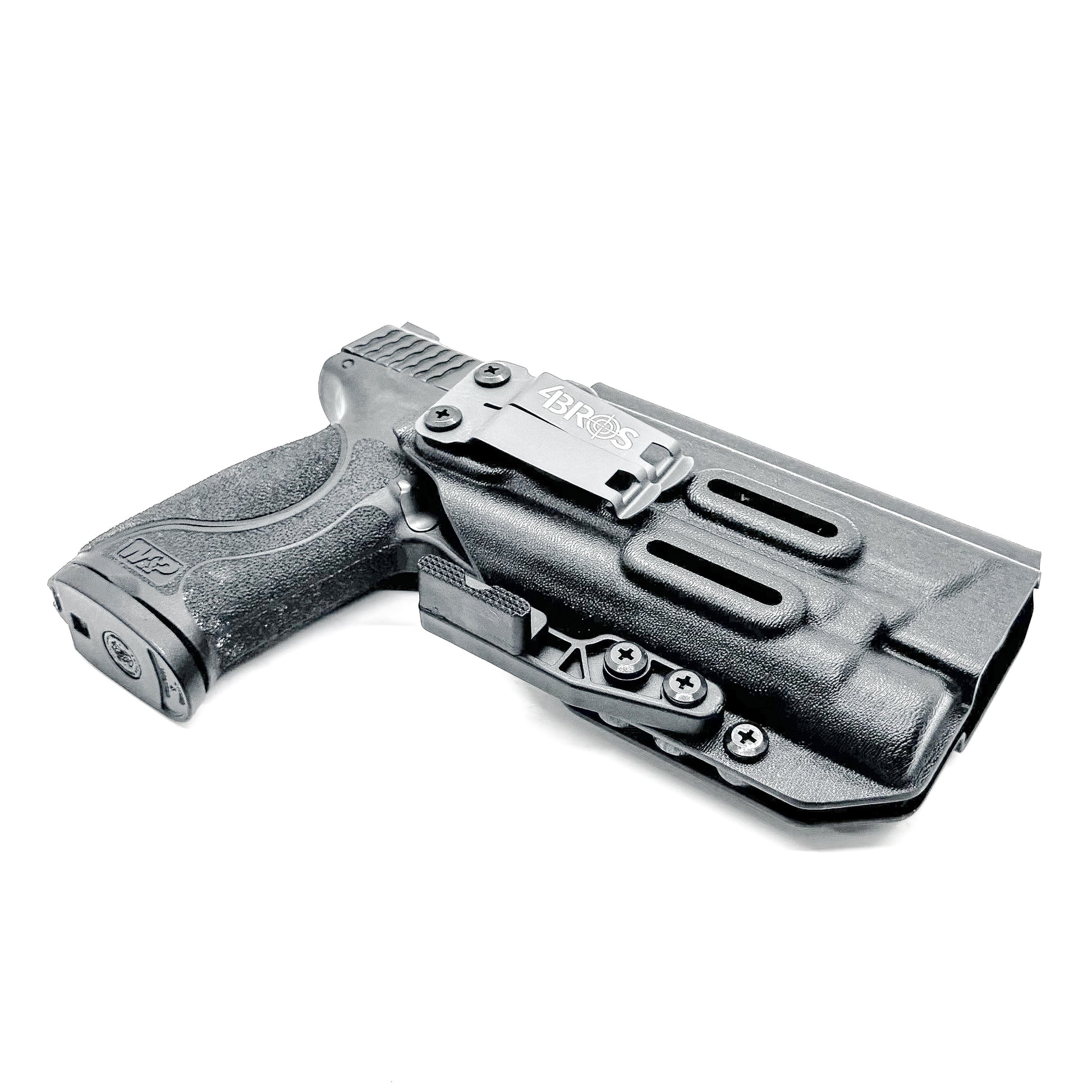 For the best Inside Waistband IWB for the Smith & Wesson M2.0 5" 9MM pistol with the  Streamlight TLR-1 HL-X Kydex Holster, shop Four Brothers 4BROS Holsters.