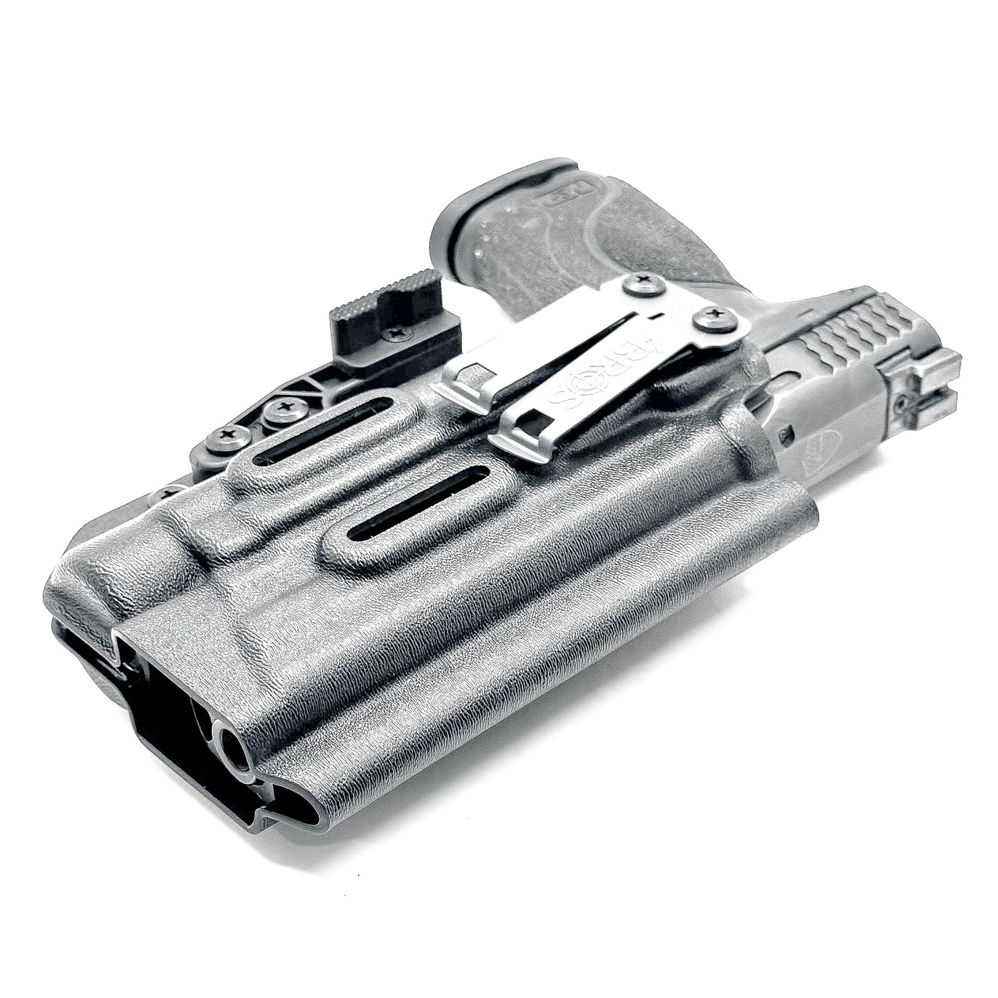 For the best Inside Waistband IWB for the Smith & Wesson M2.0 5" 9MM pistol with the  Streamlight TLR-1 HL-X Kydex Holster, shop Four Brothers 4BROS Holsters.