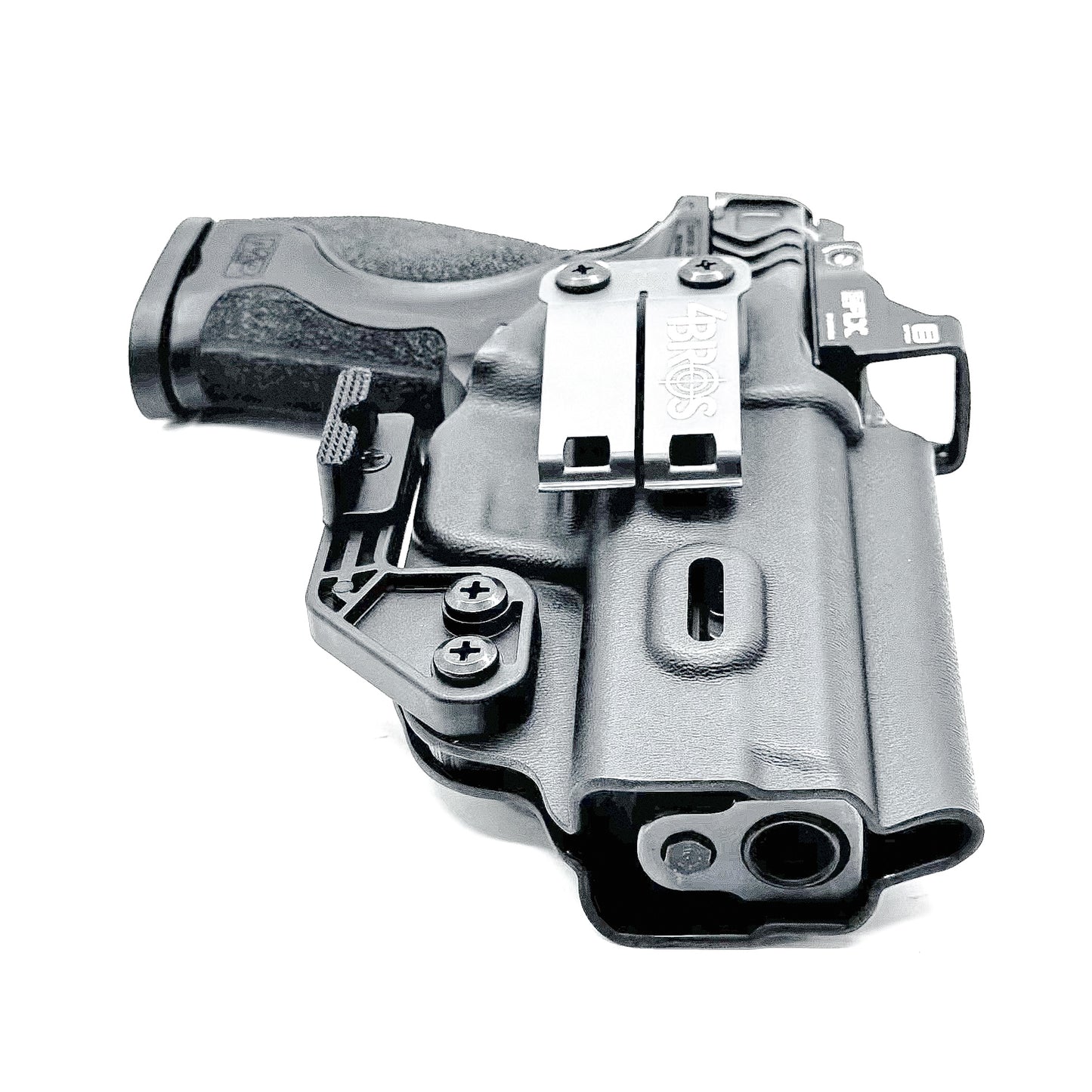 Black Smith & Wesson M&P 9 M2.0 Metal and Metal Carry Comp IWB Holster with Monoblock and Modwing