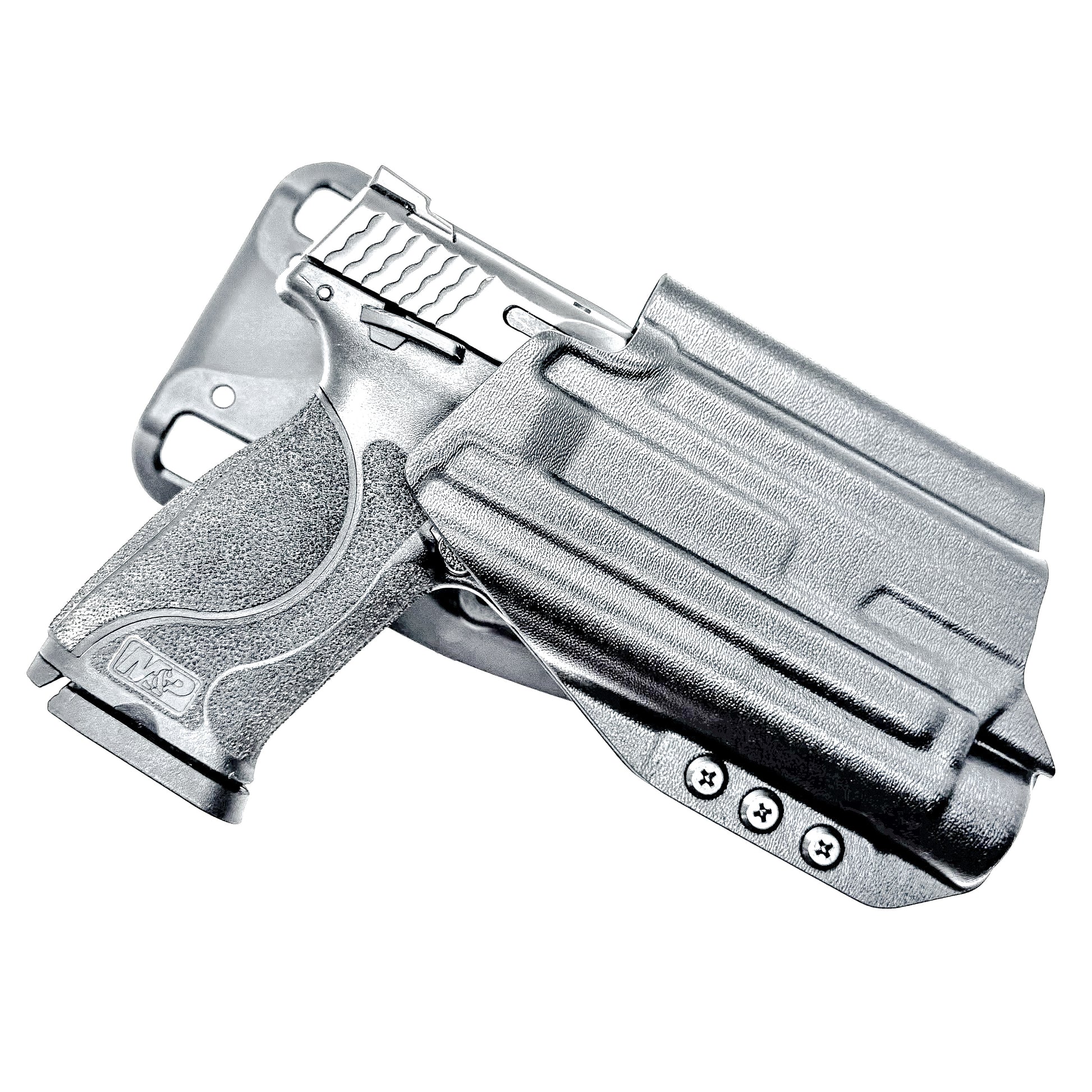 Outside Waistband Smith & Wesson 4.25" 9mm pistol & Streamlight TLR-1 HL-X Duty & Competition Style Kydex Holster