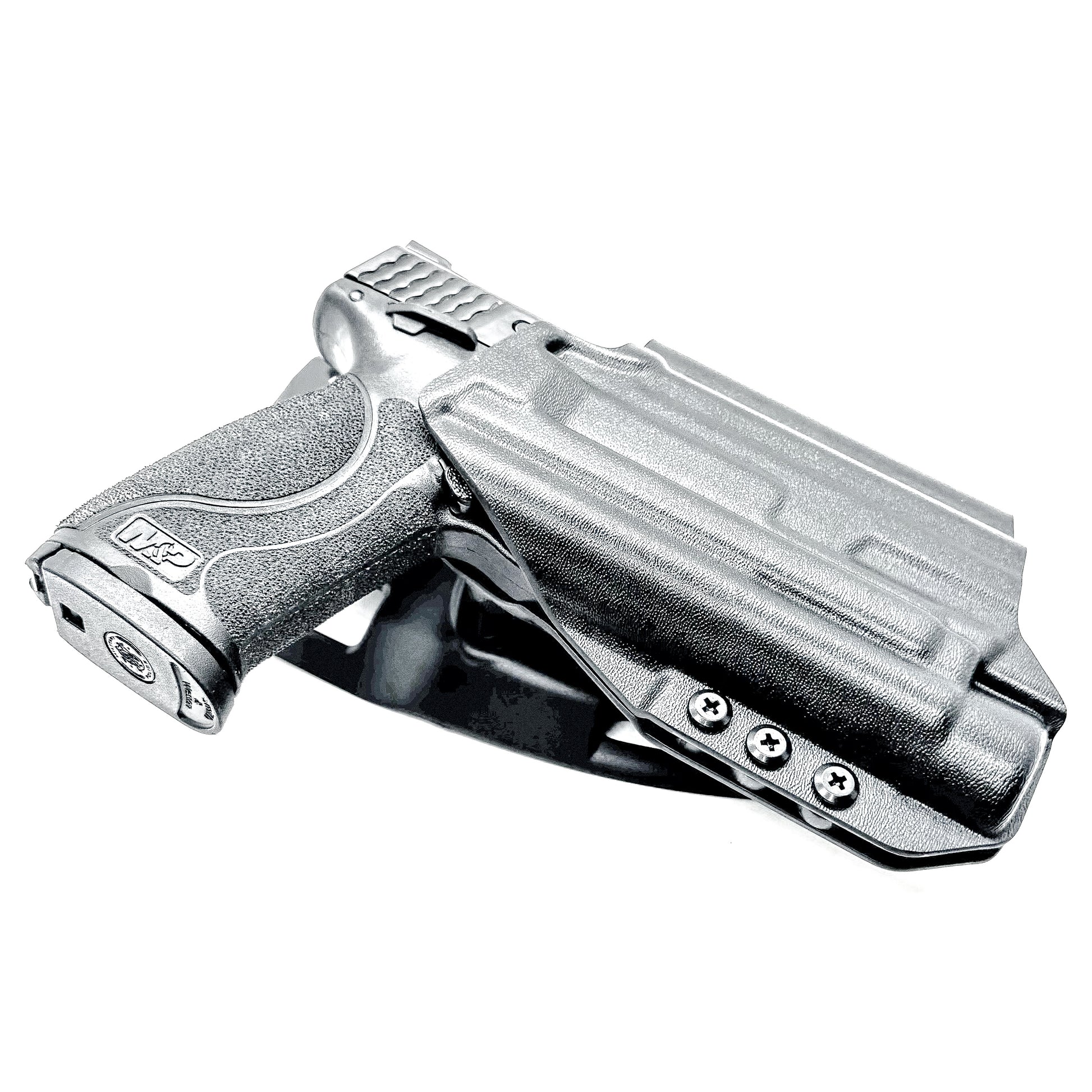 Outside Waistband Smith & Wesson 4.25" 9mm pistol & Streamlight TLR-1 HL-X Duty & Competition Style Kydex Holster