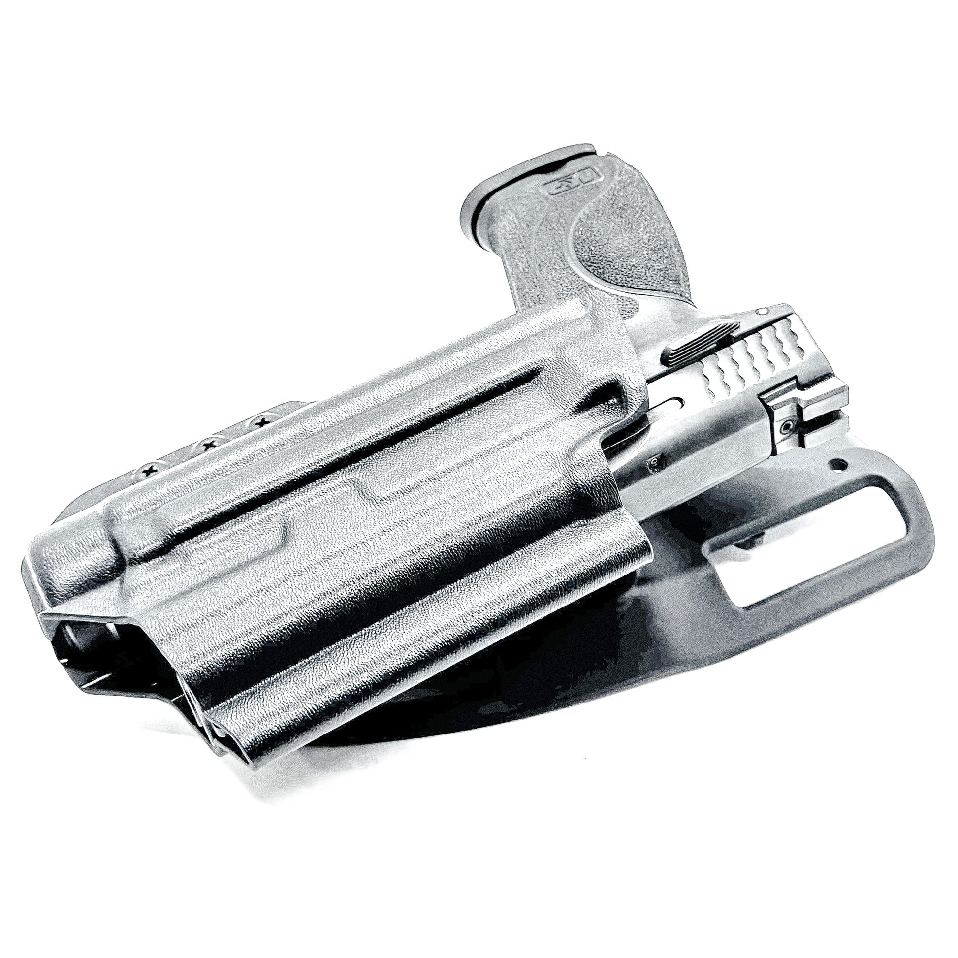 Outside Waistband Smith & Wesson 4.25" 9mm pistol & Streamlight TLR-1 HL-X Duty & Competition Style Kydex Holster