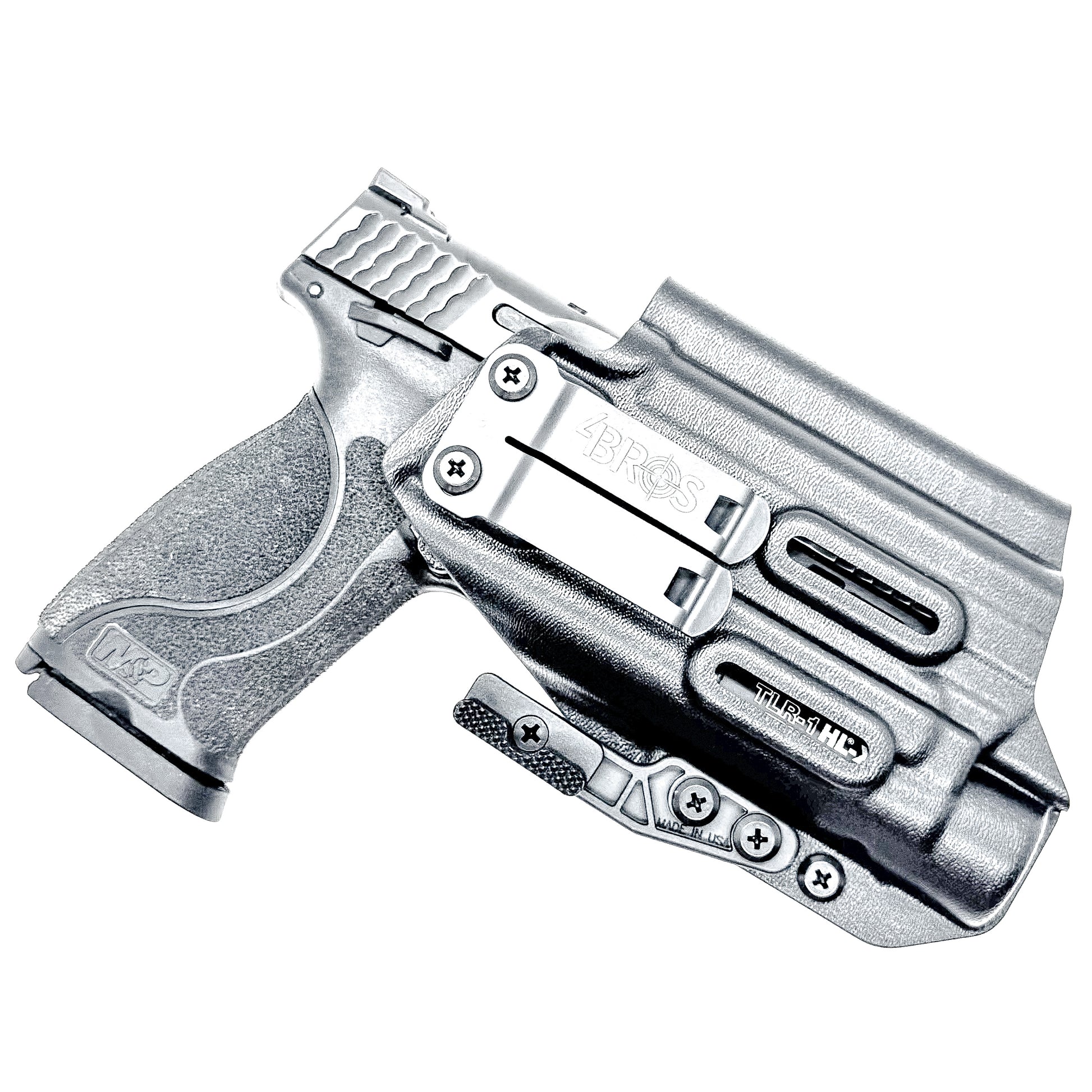 Inside Waistband IWB for the Smith & Wesson 4.25" 9mm pistol with the Streamlight TLR-1 HL-X Kydex Holster