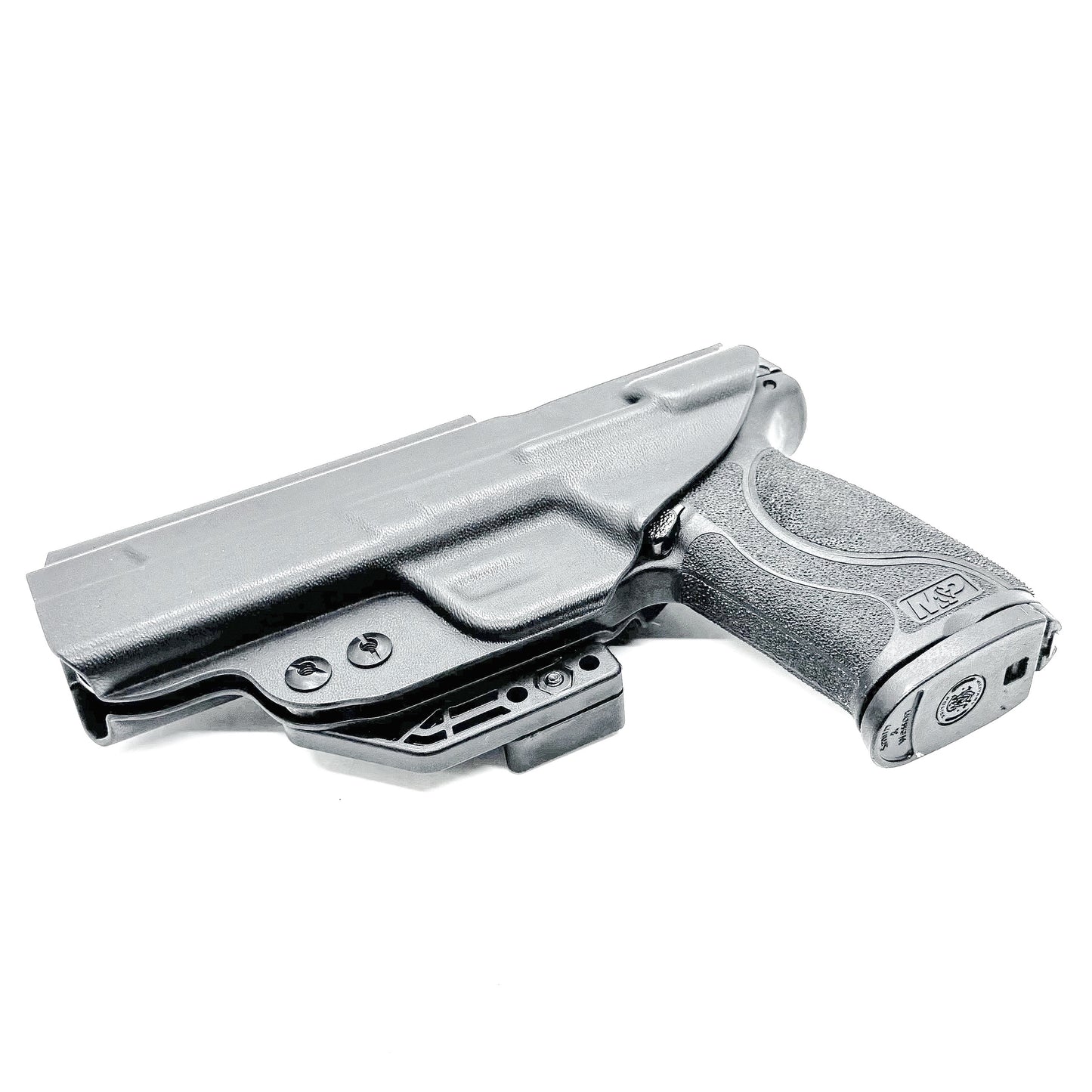 Inside waistband taco-style Kydex holster for Smith & Wesson M&P M2.0 5" pistol with thumb safety – crafted for IWB and AIWB carry by Four Brothers Holsters.