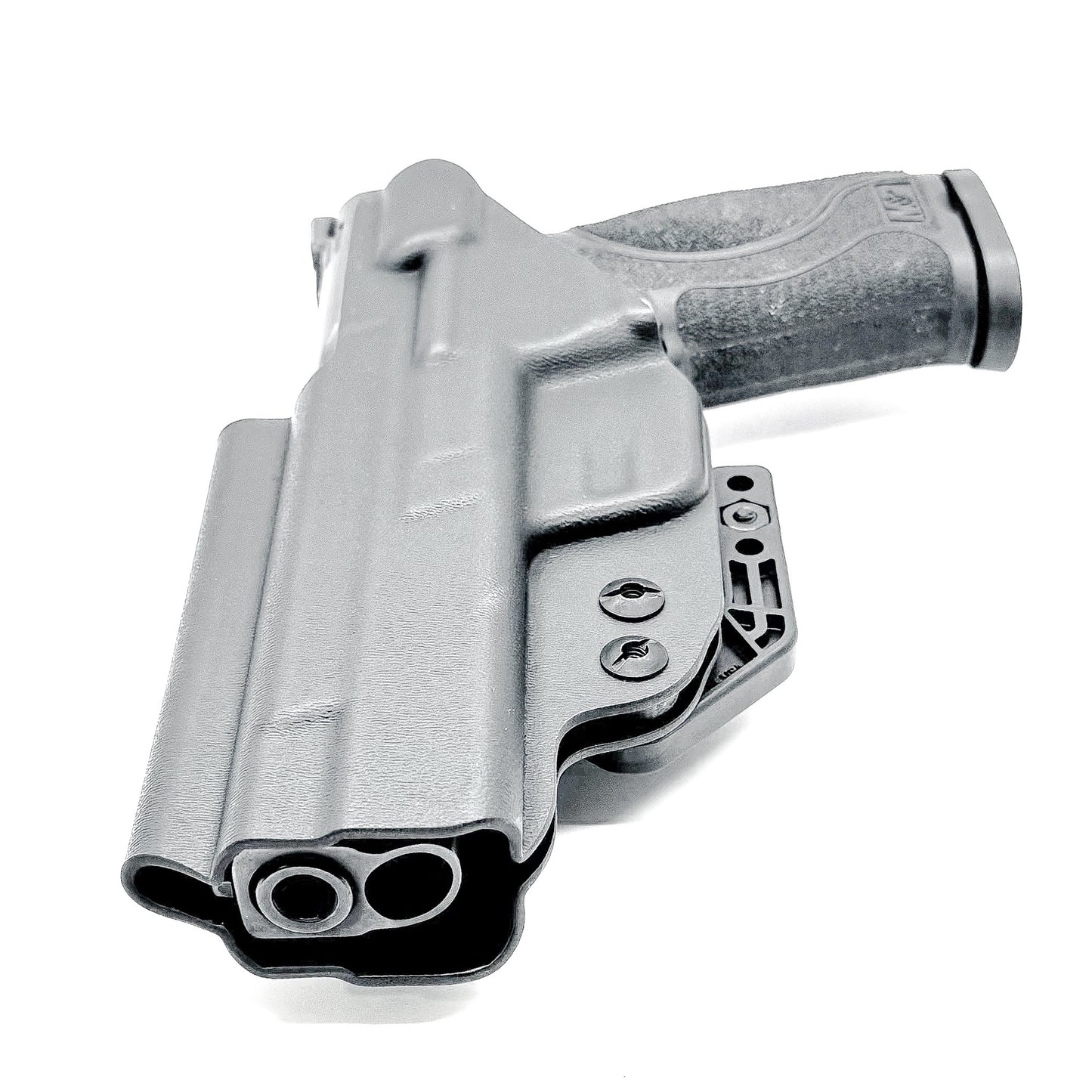Inside waistband taco-style Kydex holster for Smith & Wesson M&P M2.0 5" pistol with thumb safety – crafted for IWB and AIWB carry by Four Brothers Holsters.
