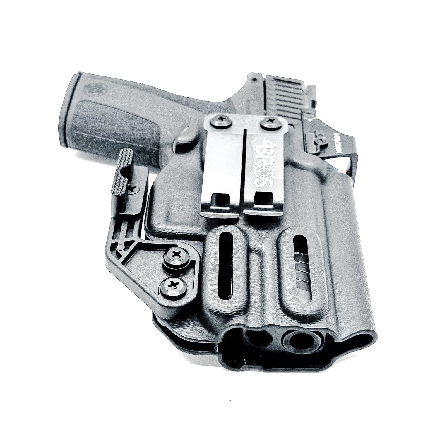 Precision-molded IWB holster for Smith & Wesson M&P Shield X. Adjustable retention, sweat-guard protection, optic-cut ready, and proudly made in the USA