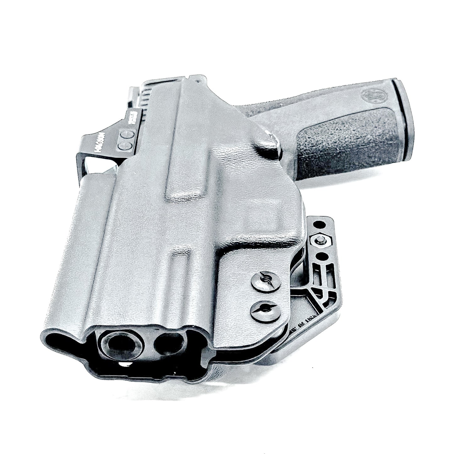 Precision-molded IWB holster for Smith & Wesson M&P Shield X. Adjustable retention, sweat-guard protection, optic-cut ready, and proudly made in the USA