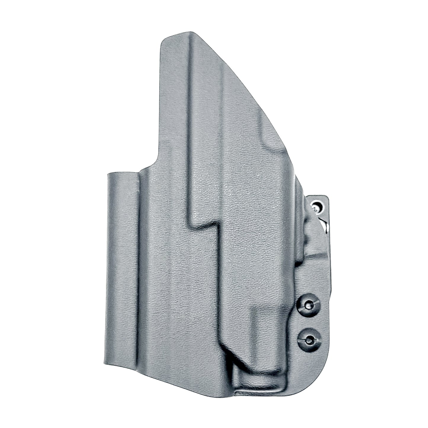 Black Kydex IWB holster for Smith & Wesson M&P Shield X and Streamlight 1913 TLR-7 Sub with a Monoblock and Modwing