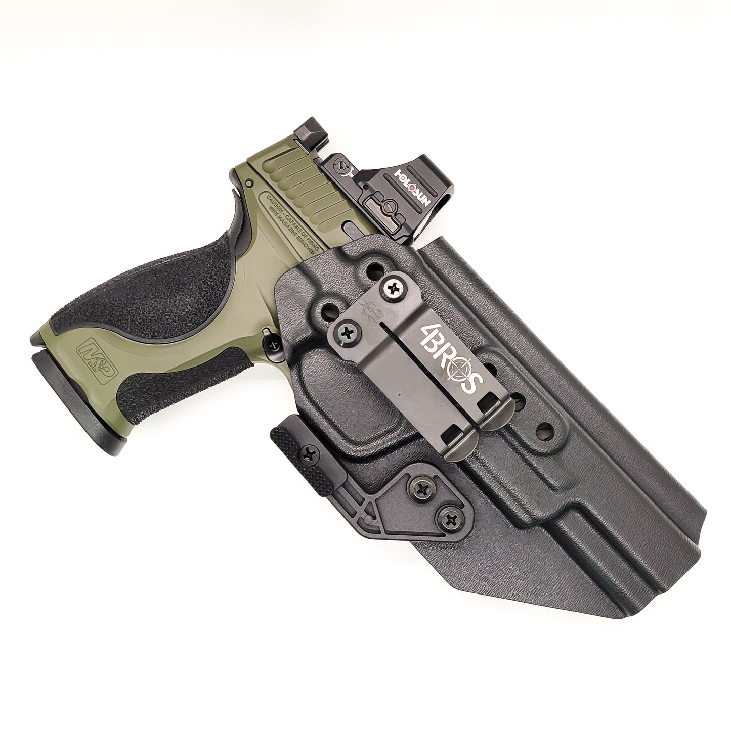 For the Best IWB AIWB Inside Waistband Kydex Taco Holster for the Smith & Wesson 2023 SPEC Series M&P 9 Metal M2.0 9mm pistol, shop Four Brothers Holsters.