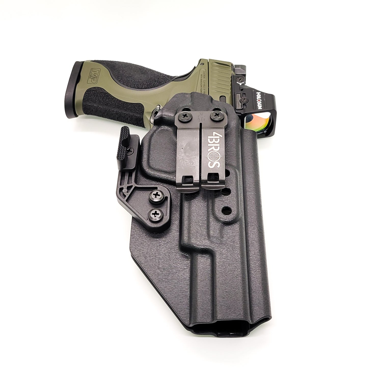 For the Best IWB AIWB Inside Waistband Kydex Taco Holster for the Smith & Wesson 2023 SPEC Series M&P 9 Metal M2.0 9mm pistol, shop Four Brothers Holsters.