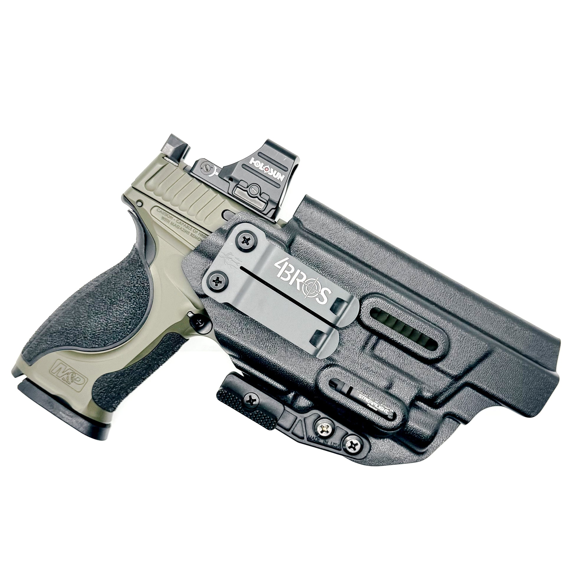 For the best IWB Holster for the Smith & Wesson 2023 SPEC Series M&P 9 Metal M2.0 & Streamlight TLR-7 X, A, & TLR-7 HL-X shop Four Brothers 4BROS Holsters.