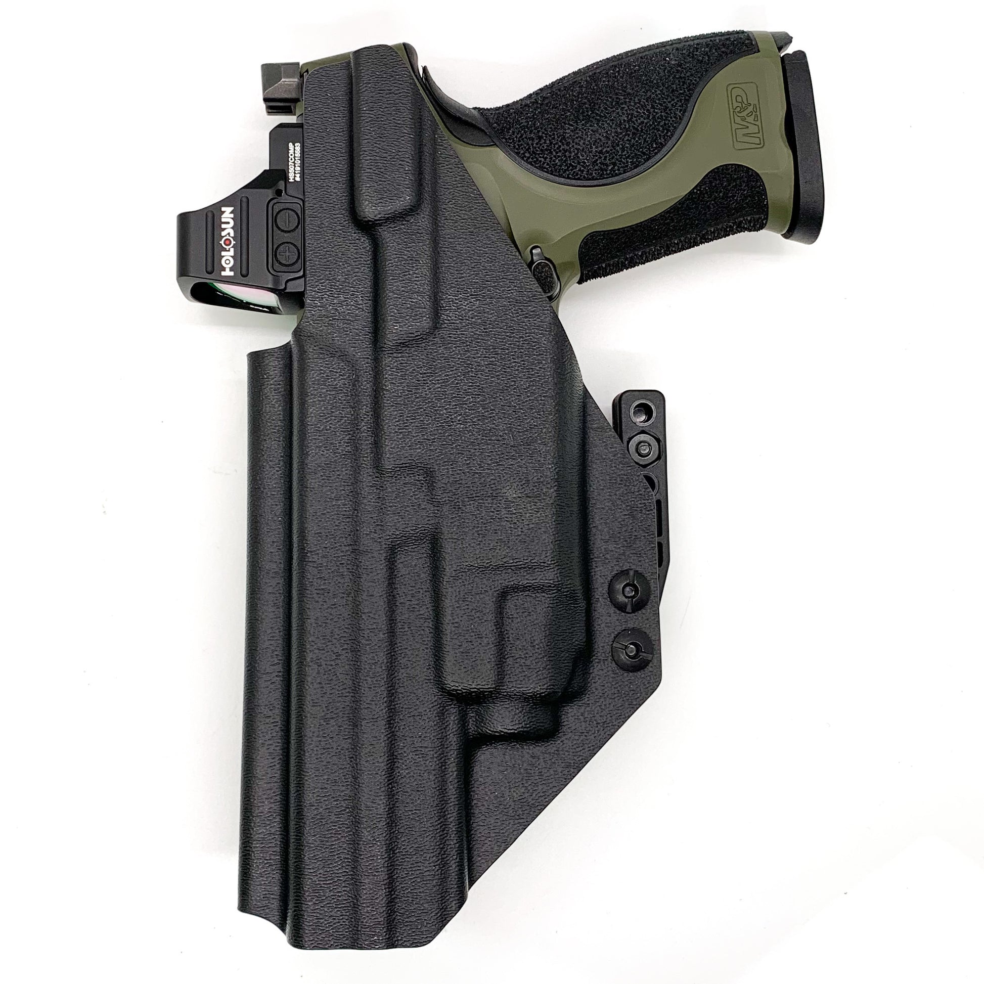 For the best IWB Kydex Inside Waistband Holster for the Smith and Wesson 2023 SPEC Series M&P 9 Metal M2.0 pistol & TLR-8A, shop Four Brothers 4BROS Holsters.